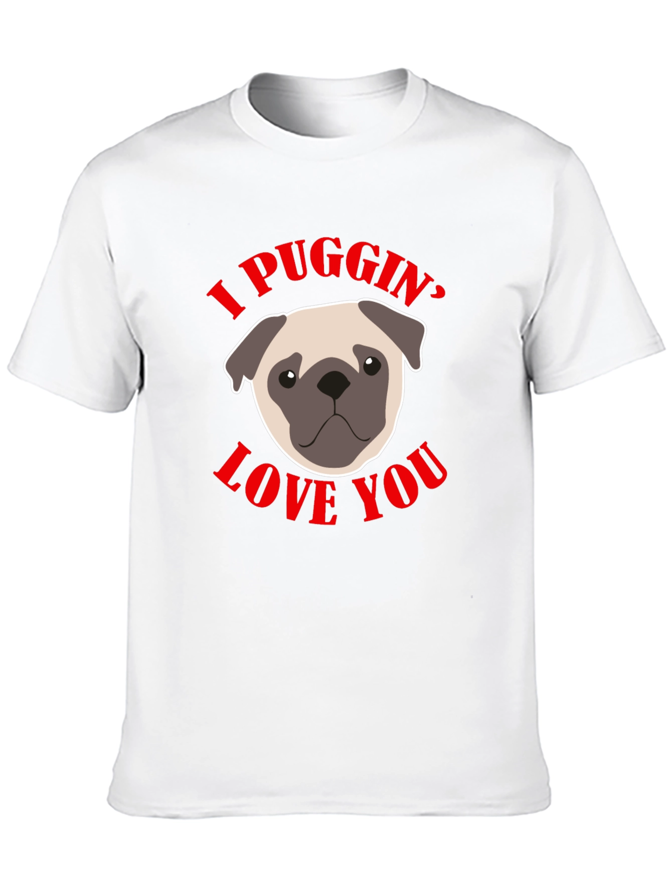 Black I Puggin' Love You Black Graphic T-Shirt view 10