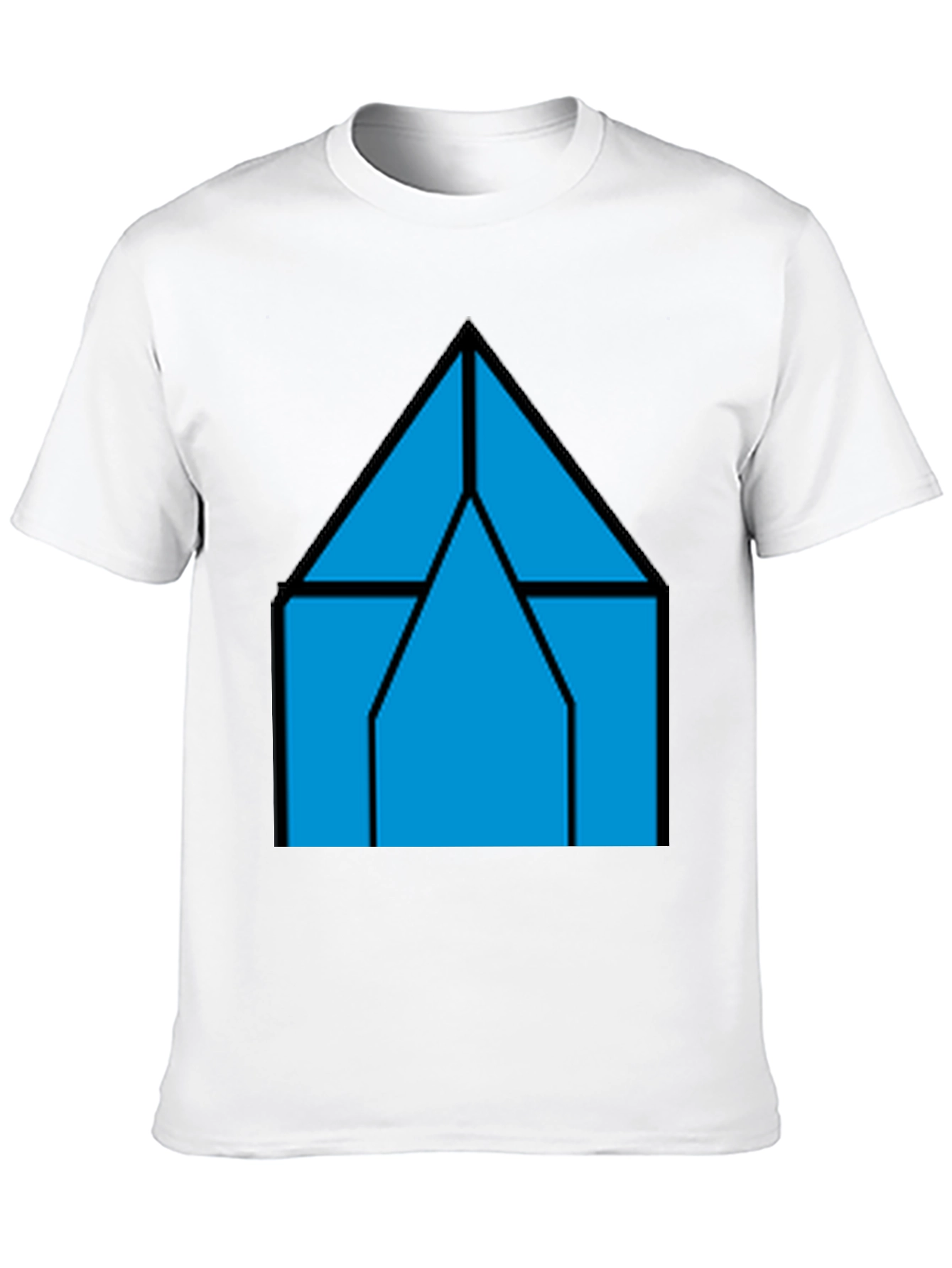 Black Geometric House T-Shirt - Modern Style view 10