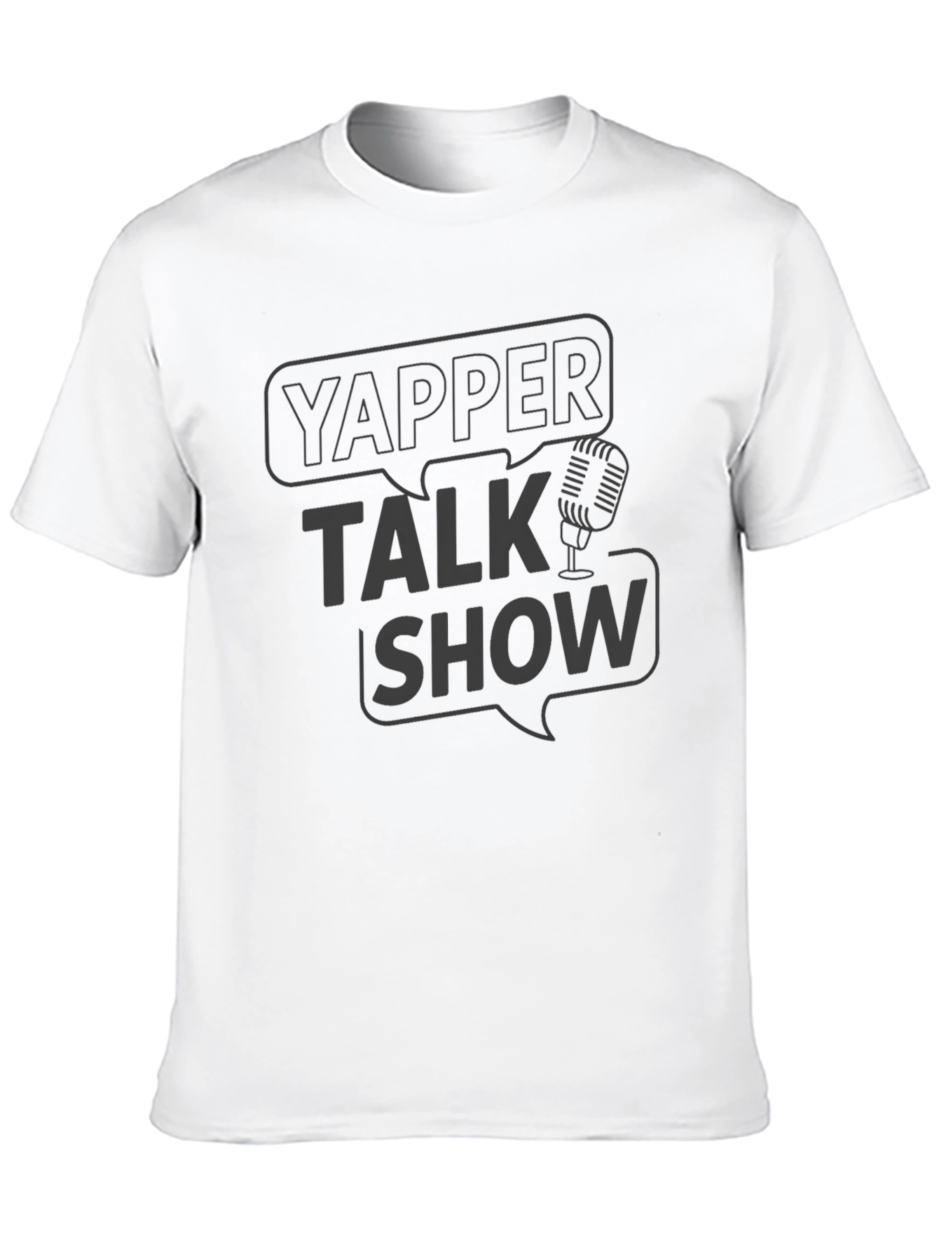 Black Yapper Talk Show Graphic T-Shirt - Soft Cotton Blend view 10