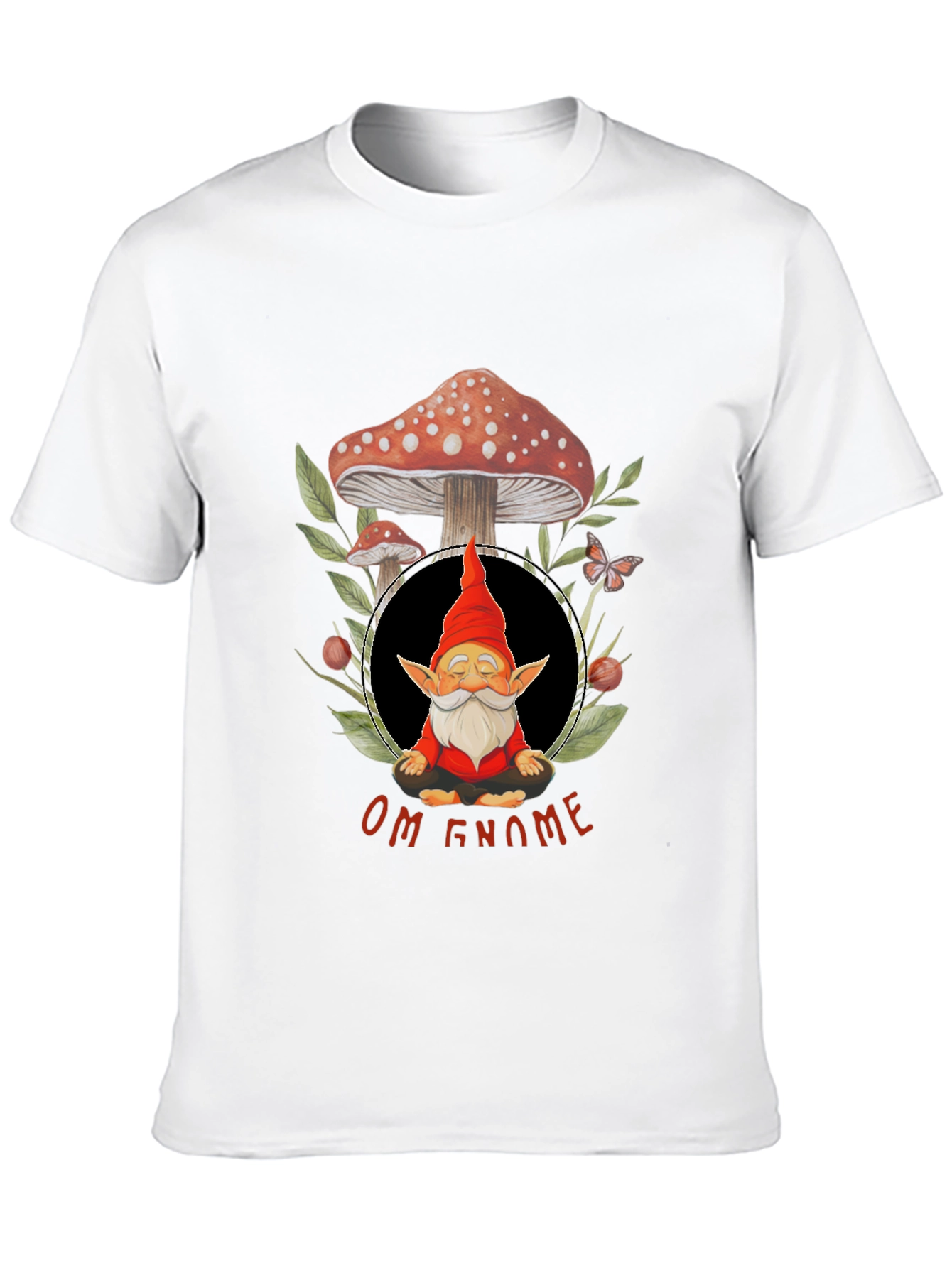 Black Om Gnome Meditation T-Shirt view 10