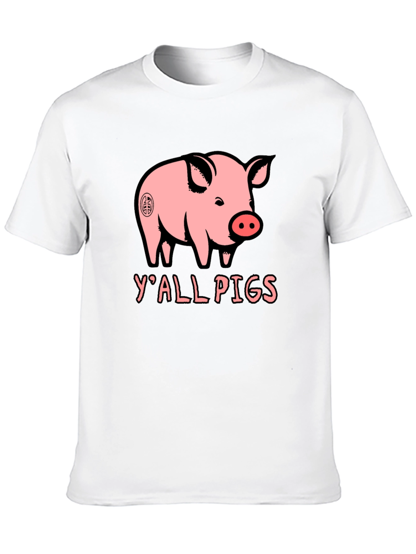 Black Y'all Pigs Graphic Tee - Funny Pig Lover T-Shirt view 10