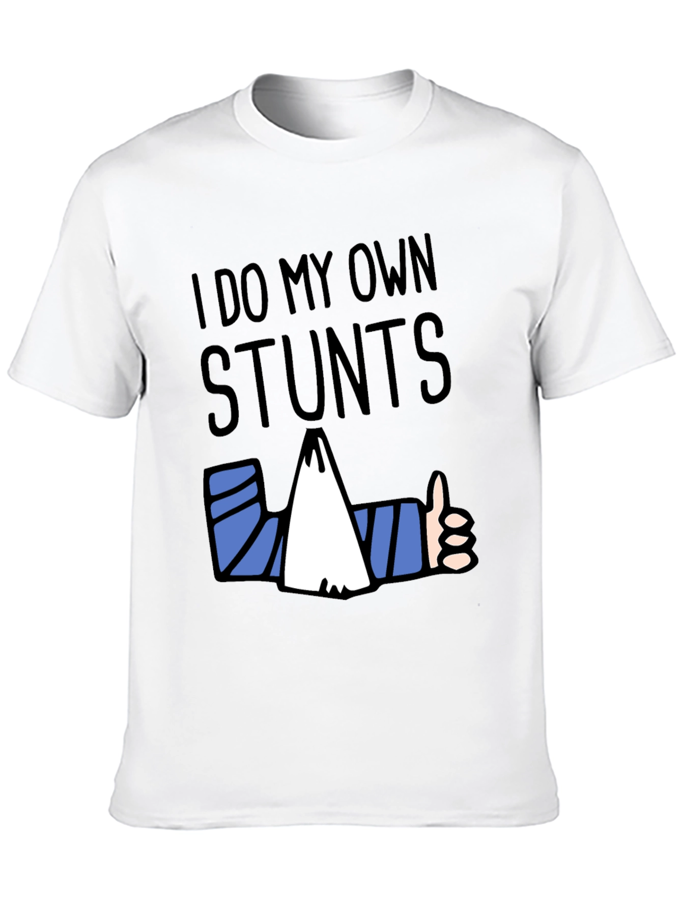 Black Funny "I Do My Own Stunts" Graphic T-Shirt view 10