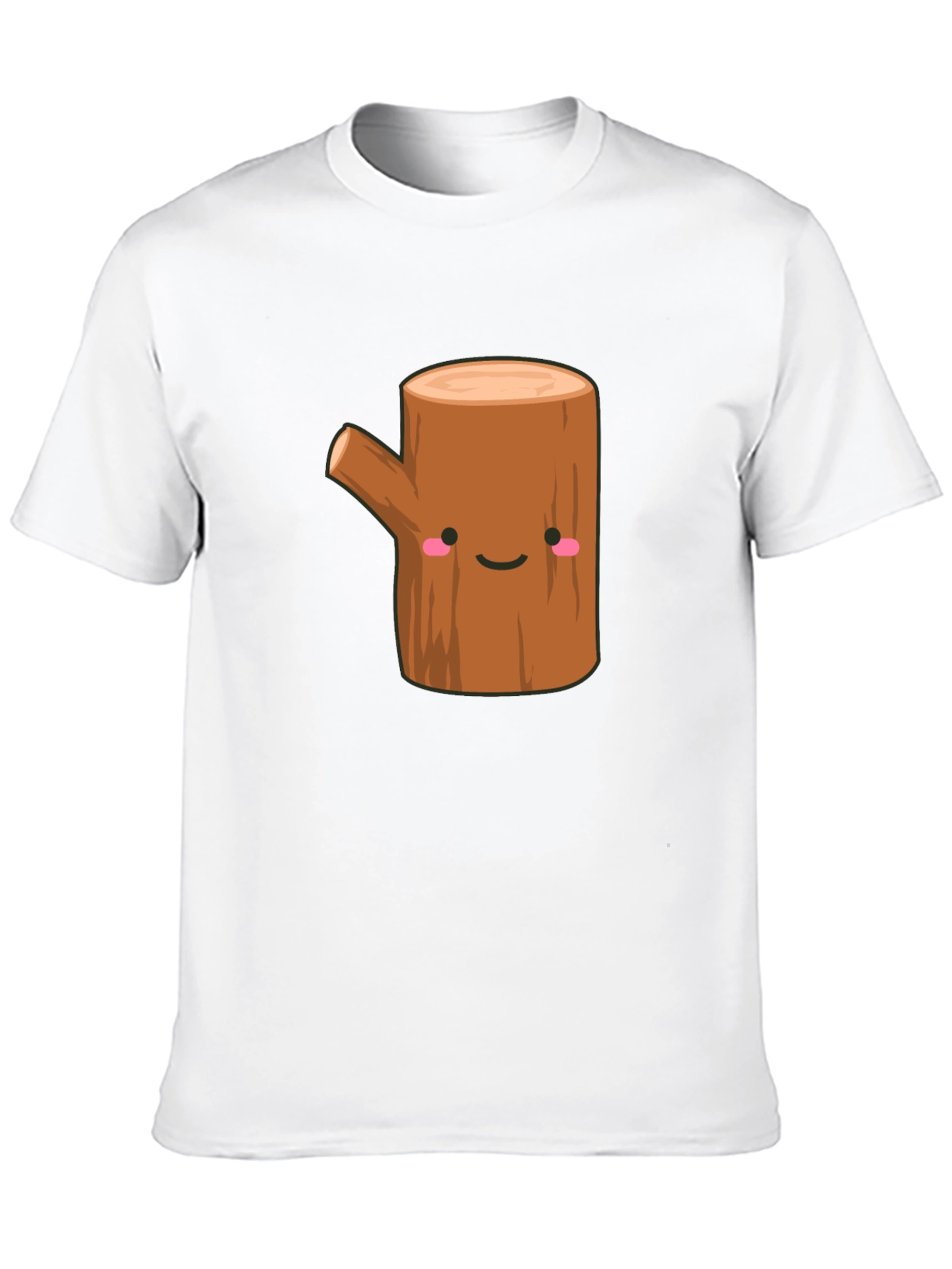 Black Cute Tree Stump Graphic T-Shirt - Black view 10