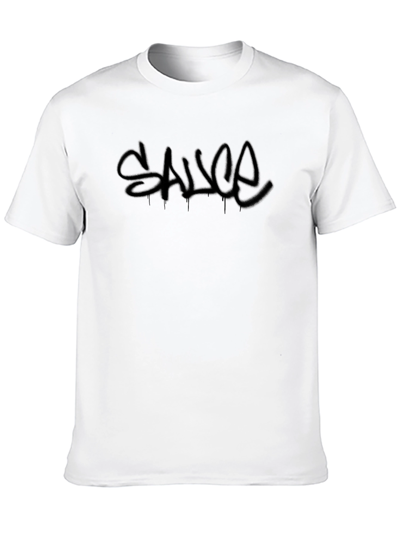 Black Sauce Graffiti Style Black T-Shirt view 10