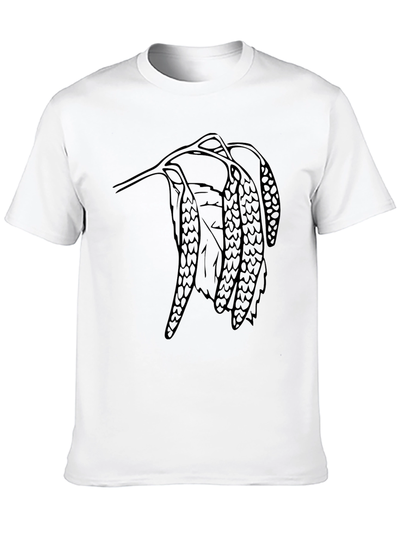 Black Nature Print Black T-Shirt - Casual Wear view 10