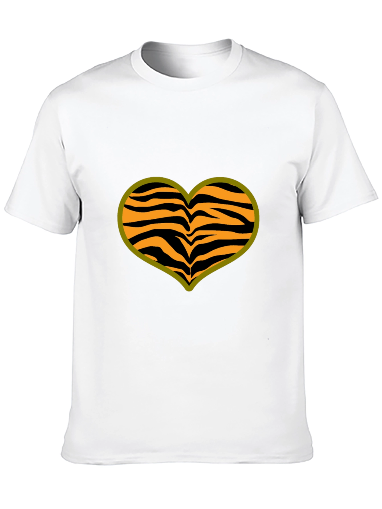 Black Tiger Stripe Heart T-Shirt - Black view 10