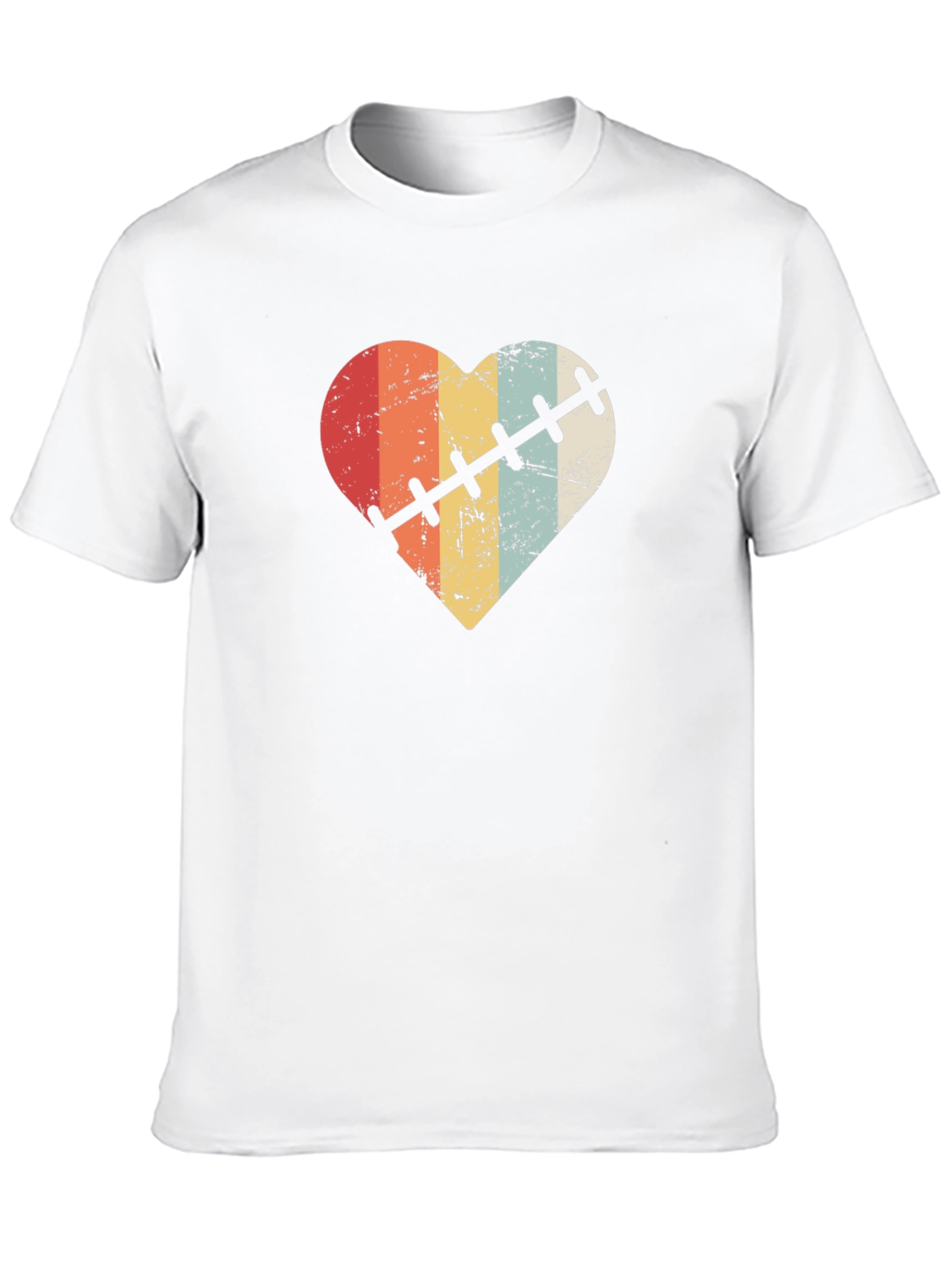 Retro Heart Stitch Graphic Tee - Black - 10