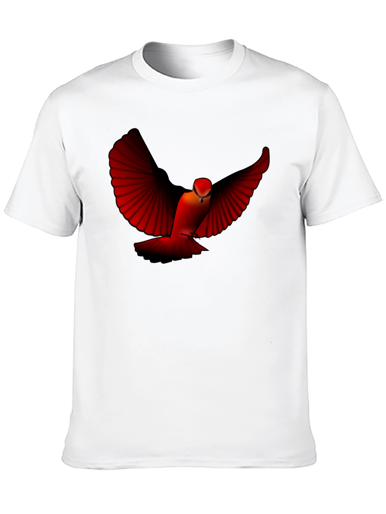 Black Red Bird Graphic Tee - Black Cotton Blend view 10