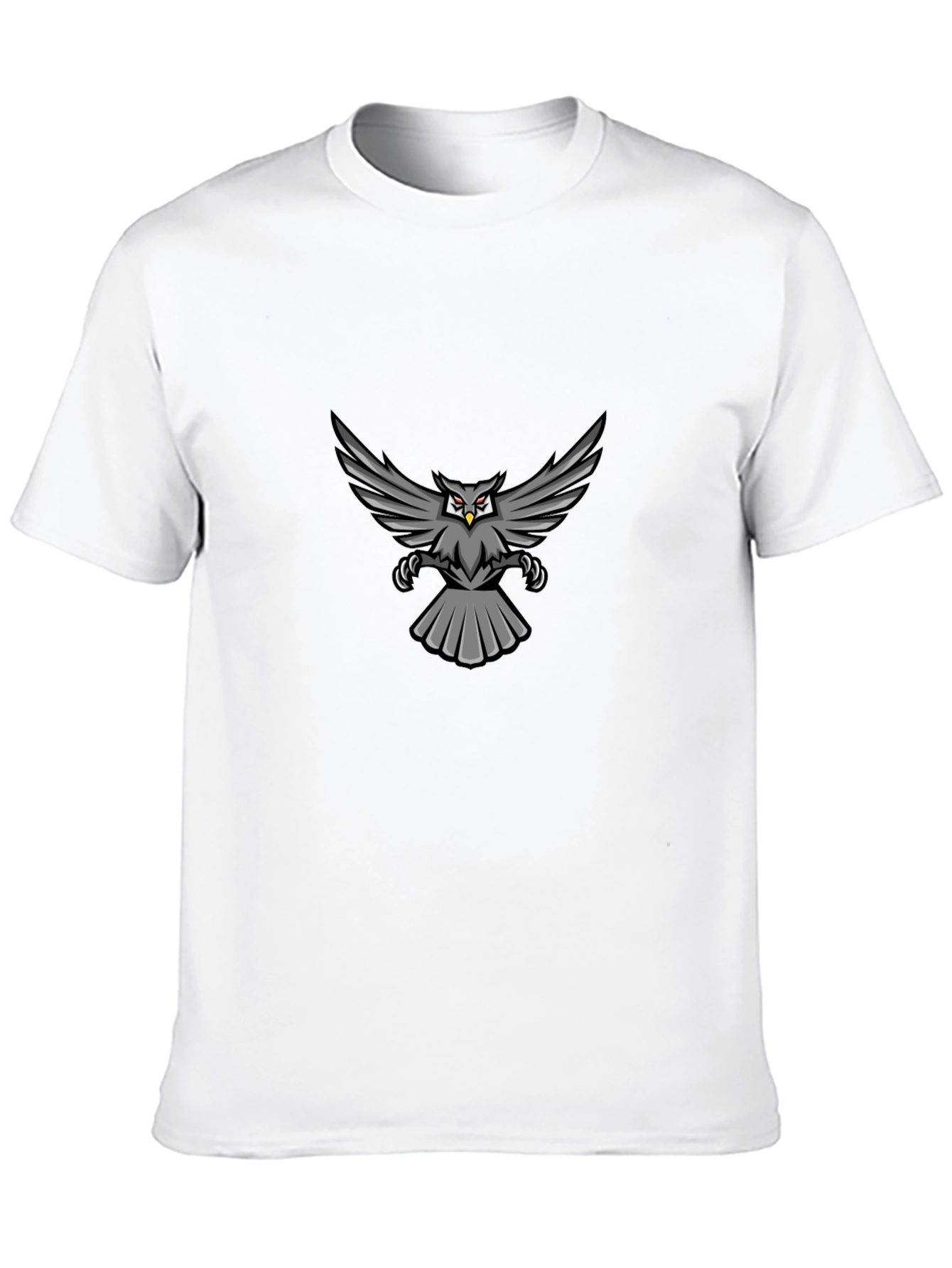 Black Owl Graphic Print Black T-Shirt view 10