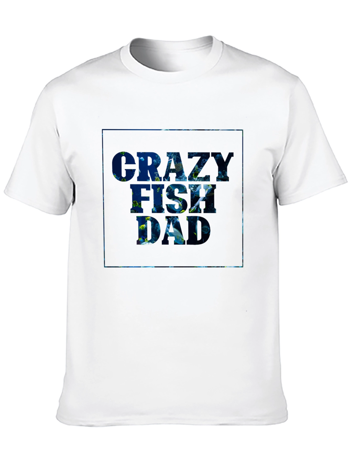 Black Crazy Fish Dad Graphic Tee - Black view 10