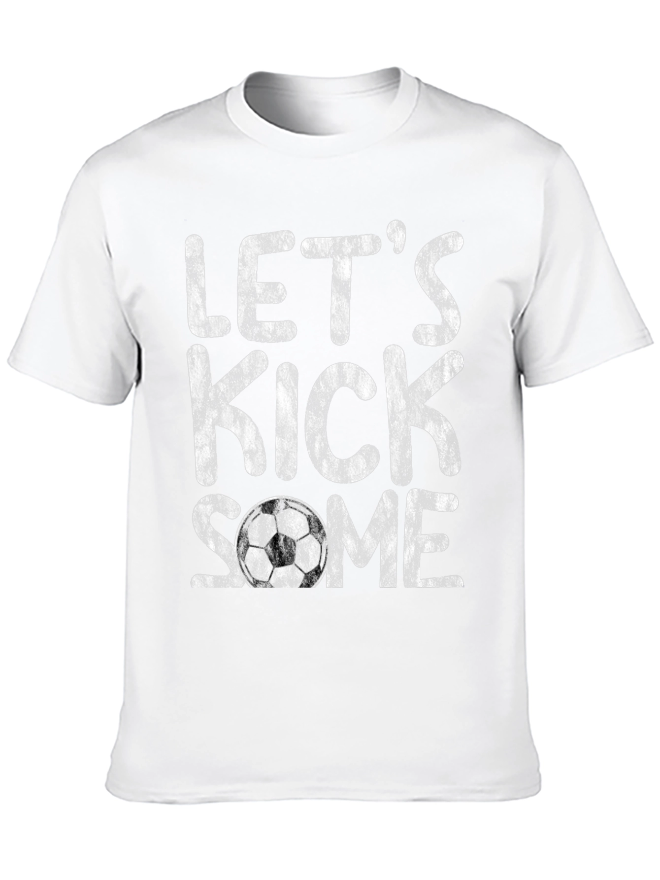 Black Let's Kick Some Soccer T-Shirt view 10