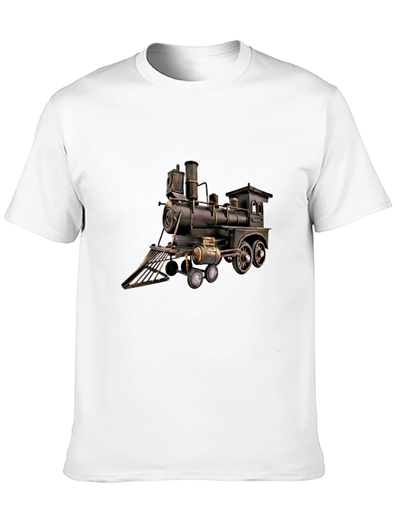 Black Train Locomotive Graphic T-Shirt - Black view 10