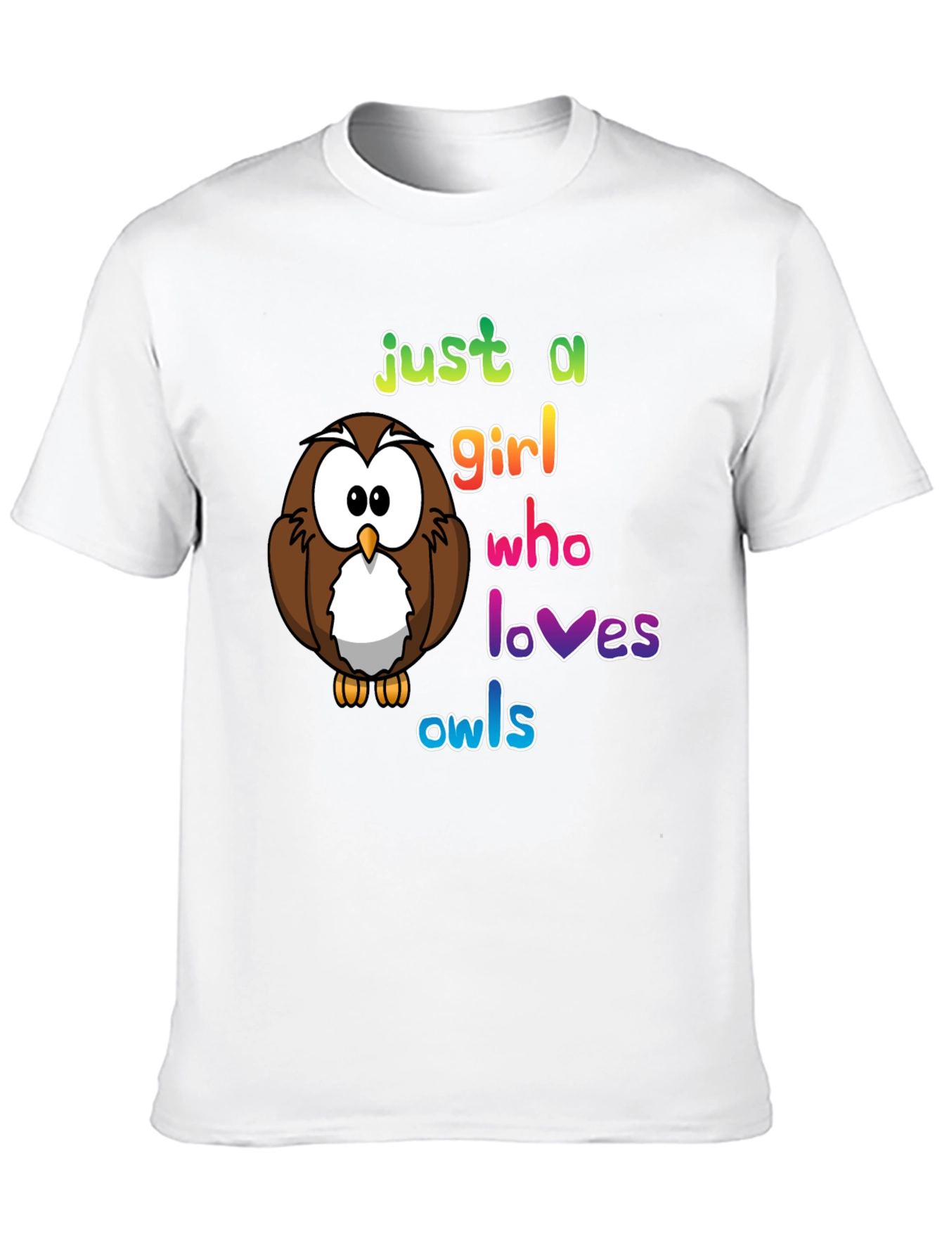 Black Just A Girl Who Loves Owls T-Shirt, Cute Owl Lover Tee view 10