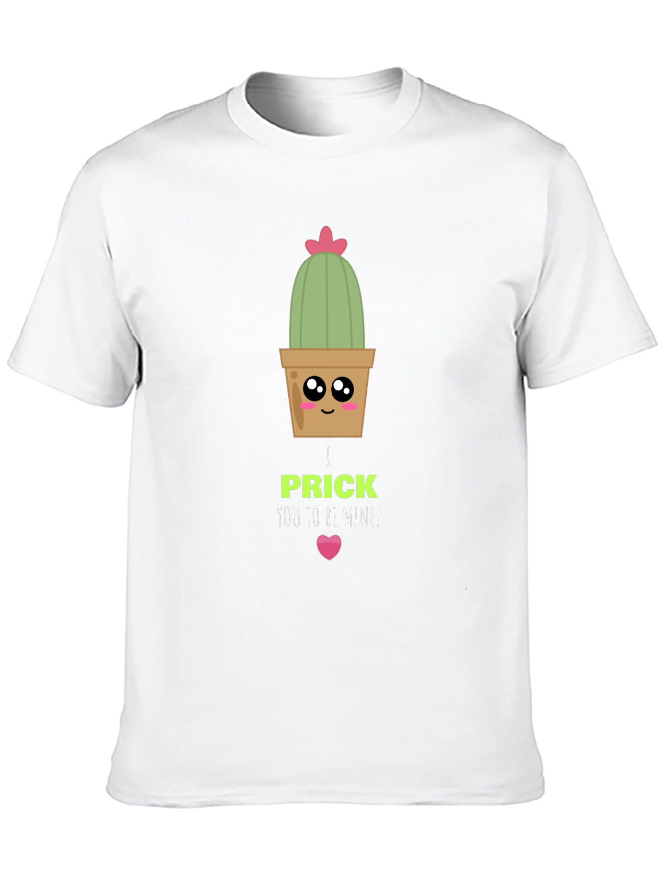 Black Cute Cactus Prick Valentine T-Shirt view 10