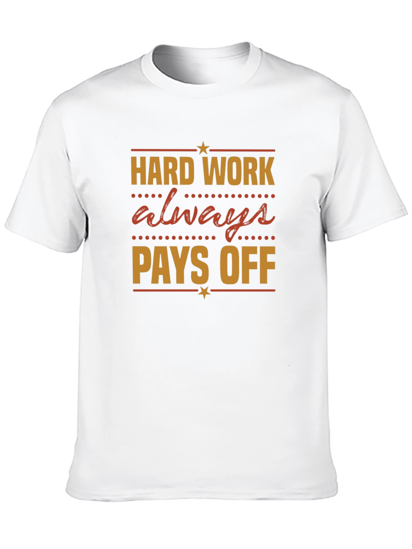 Black Hard Work Pays Off Graphic Tee view 10