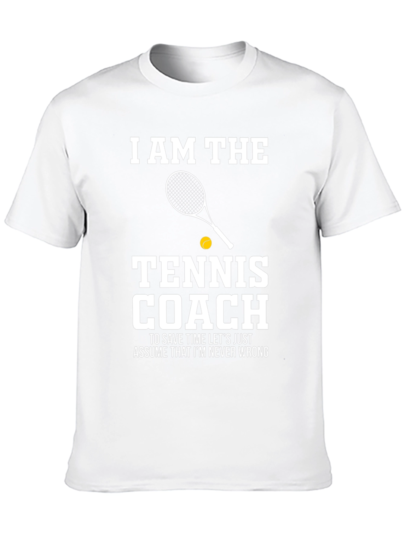 Black Tennis Coach T-Shirt - I AM THE Tennis Coach view 10