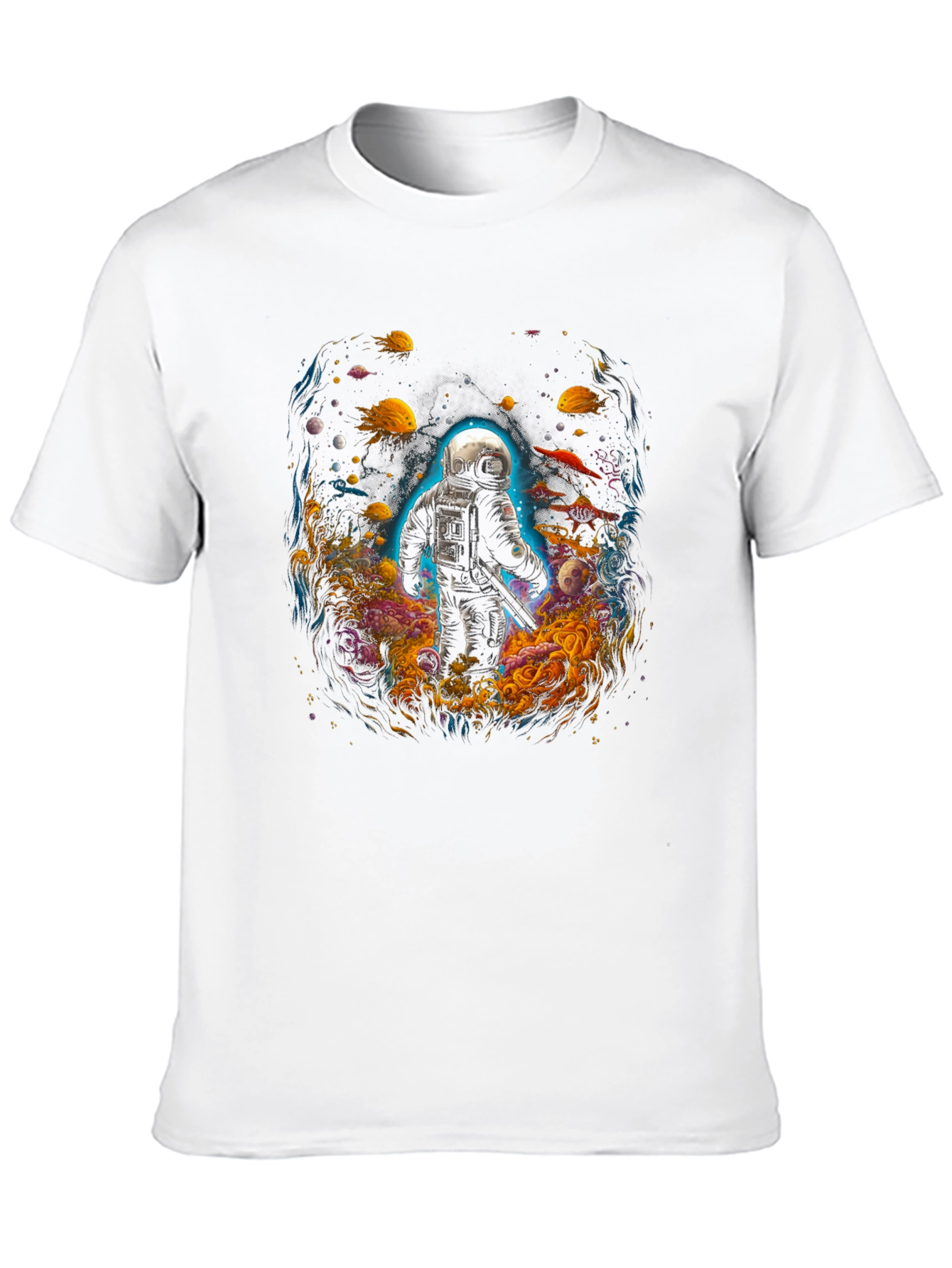 Black Astronaut in Space T-Shirt view 10