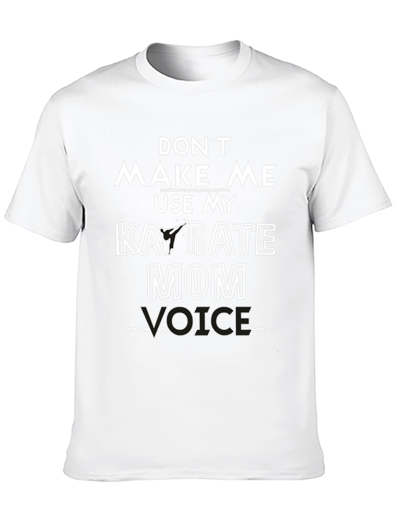 Black Karate Mom Voice Graphic T-Shirt - Black view 10