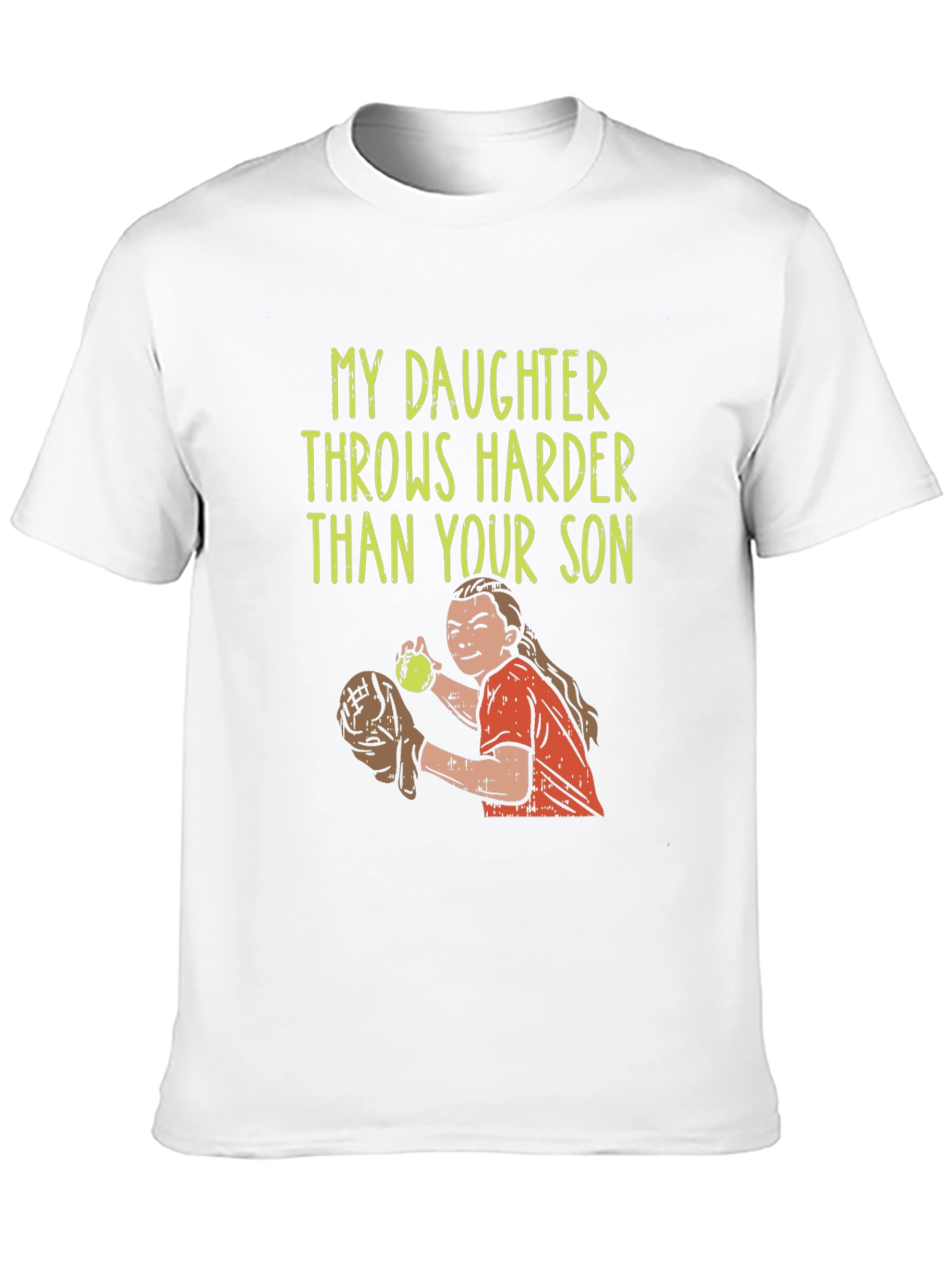 Black Daughter Throws Harder T-Shirt - Baseball/Softball view 10
