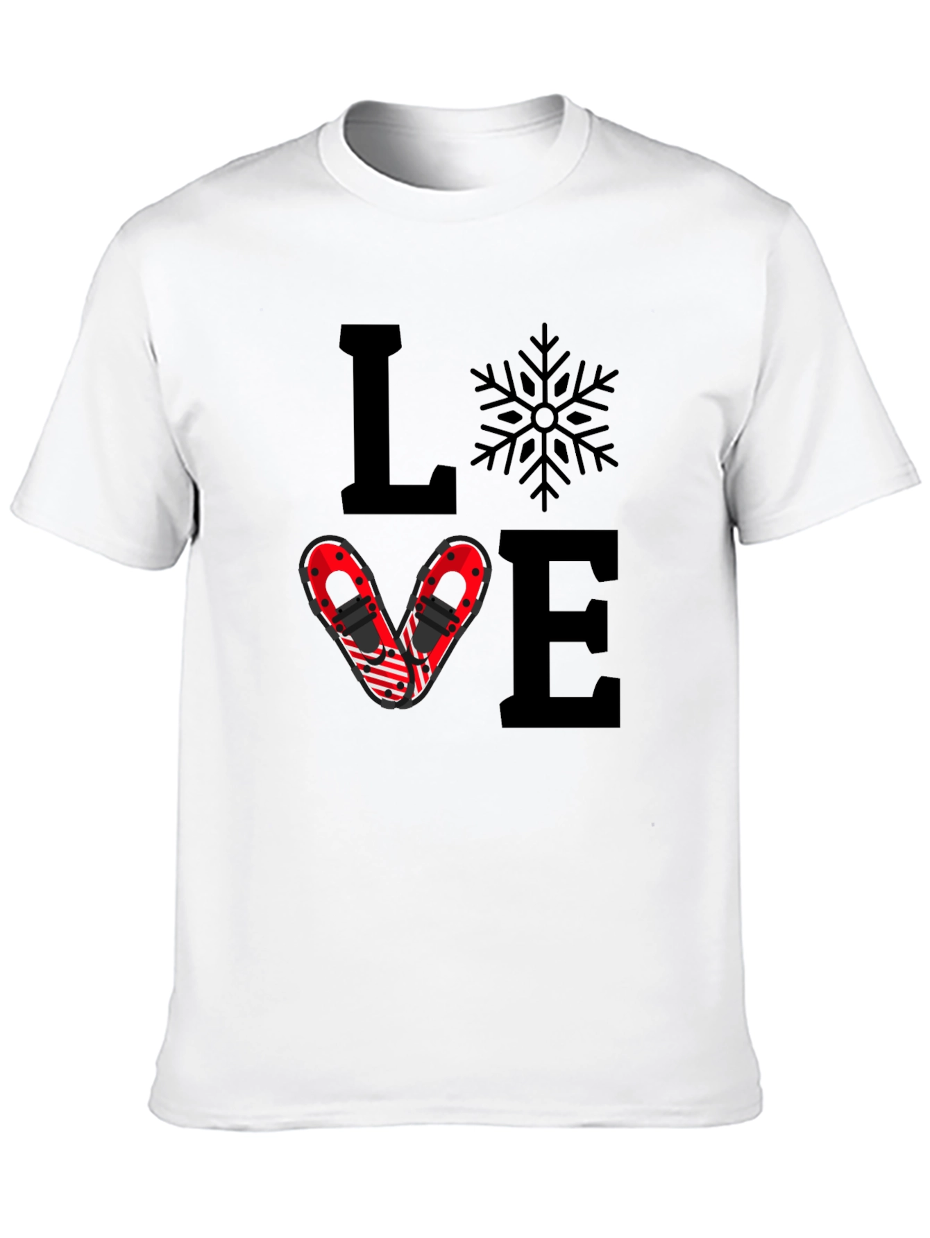 Love Snowshoeing Graphic Tee - Black - 10