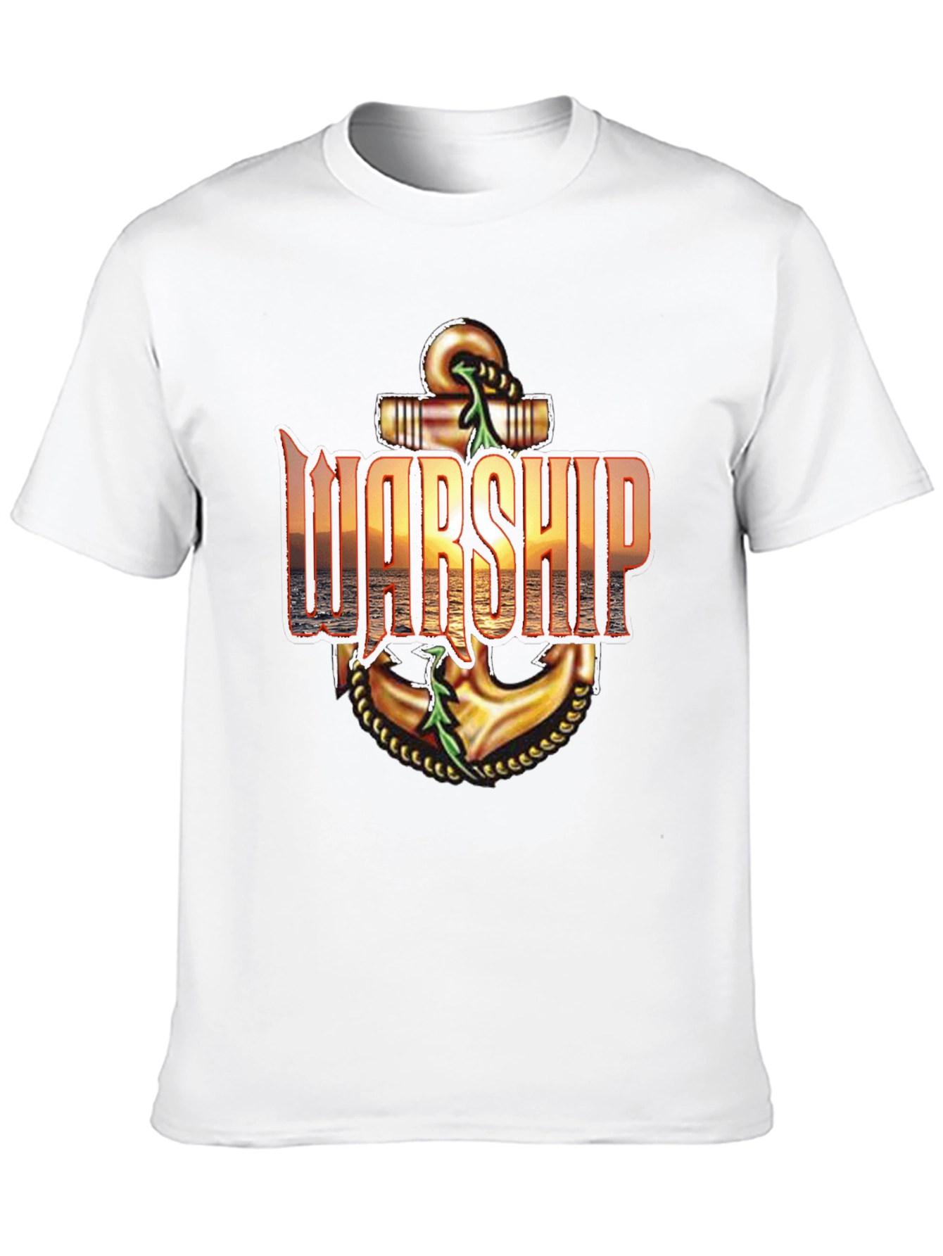 Black Warship Anchor Graphic Tee - Black Cotton view 10