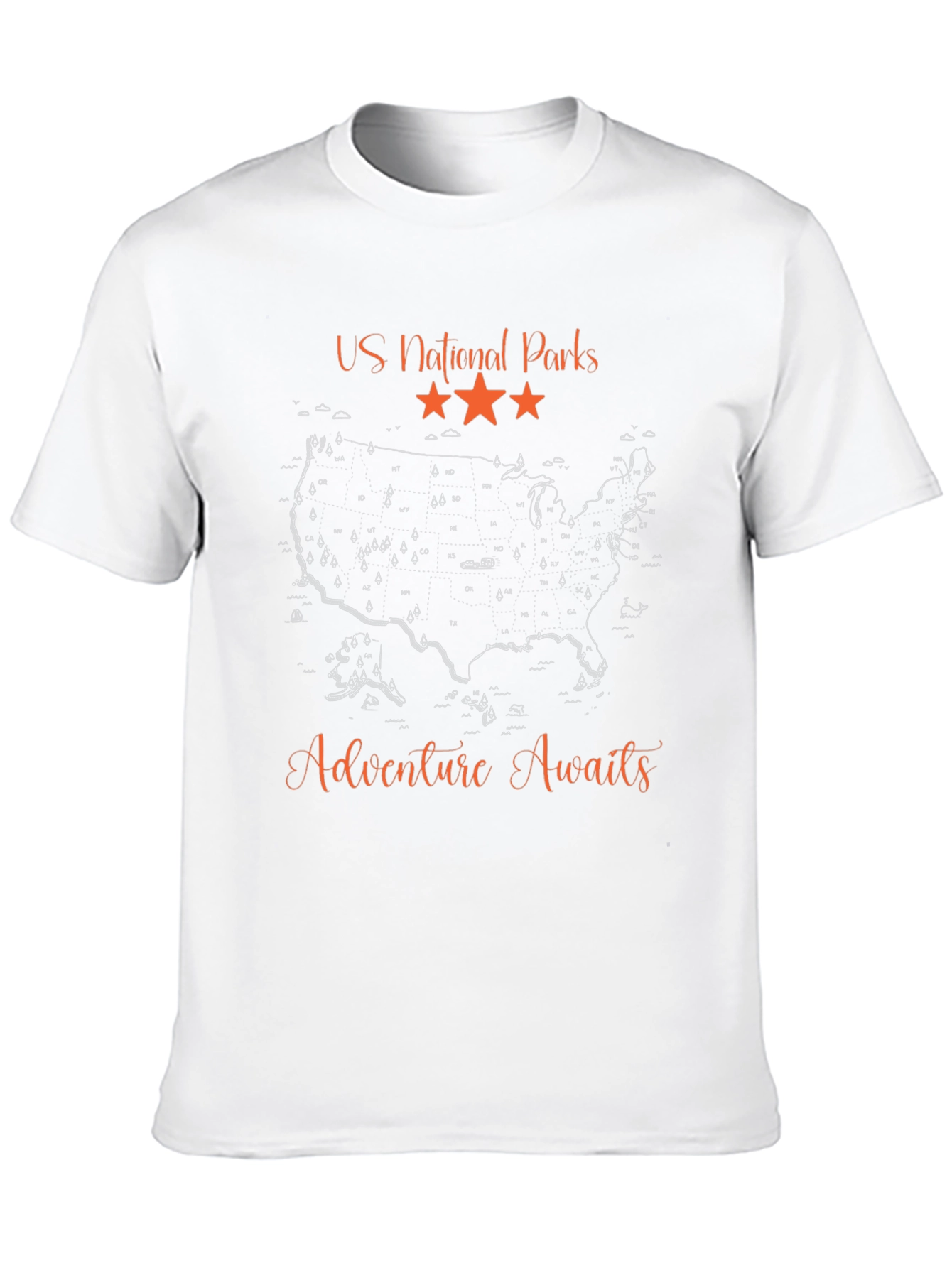 Black US National Parks Adventure T-Shirt view 10