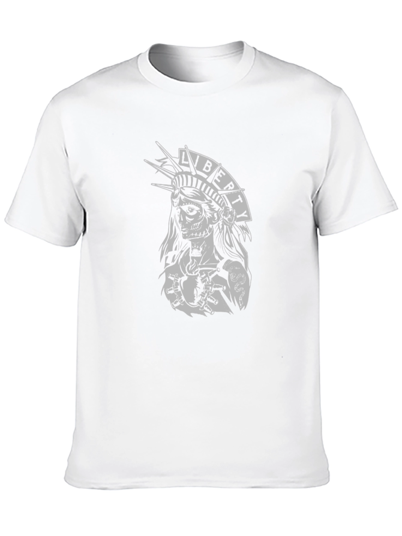 Black Liberty Skull Graphic Tee - Black view 10