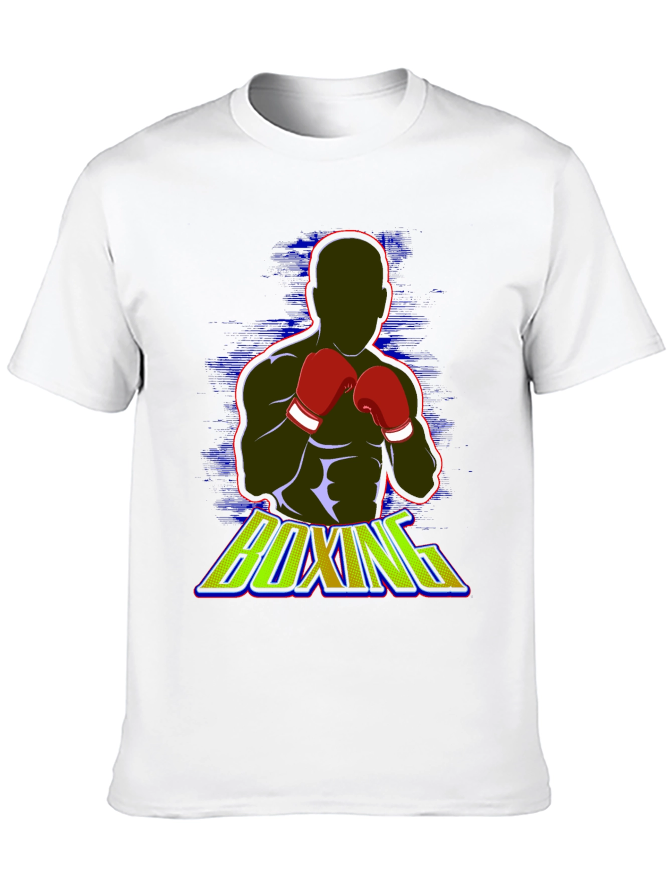 Black Boxing Graphic Tee - Black Cotton Blend T-Shirt view 10