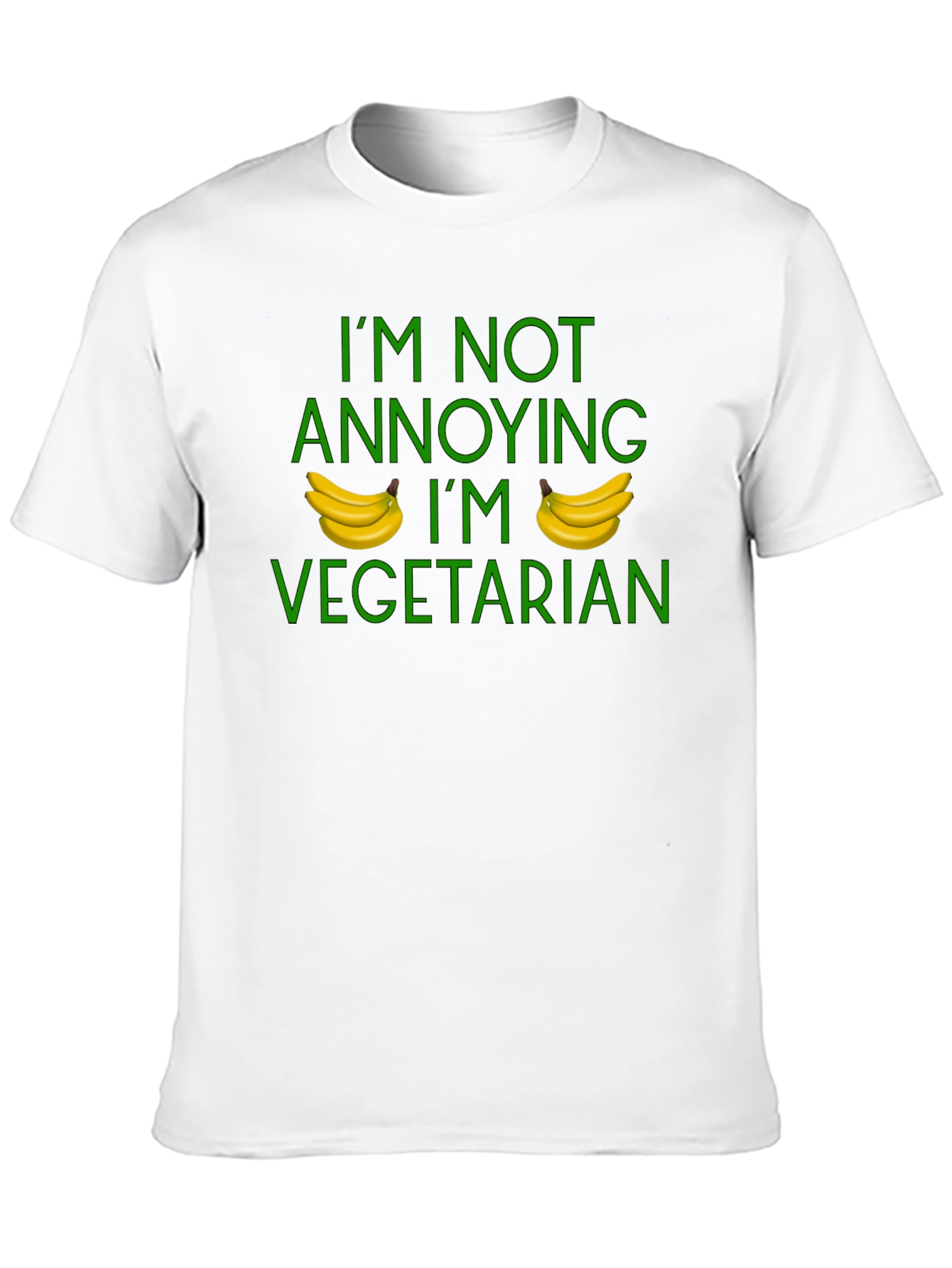 Black I'm Not Annoying I'm Vegetarian Funny T-Shirt view 10