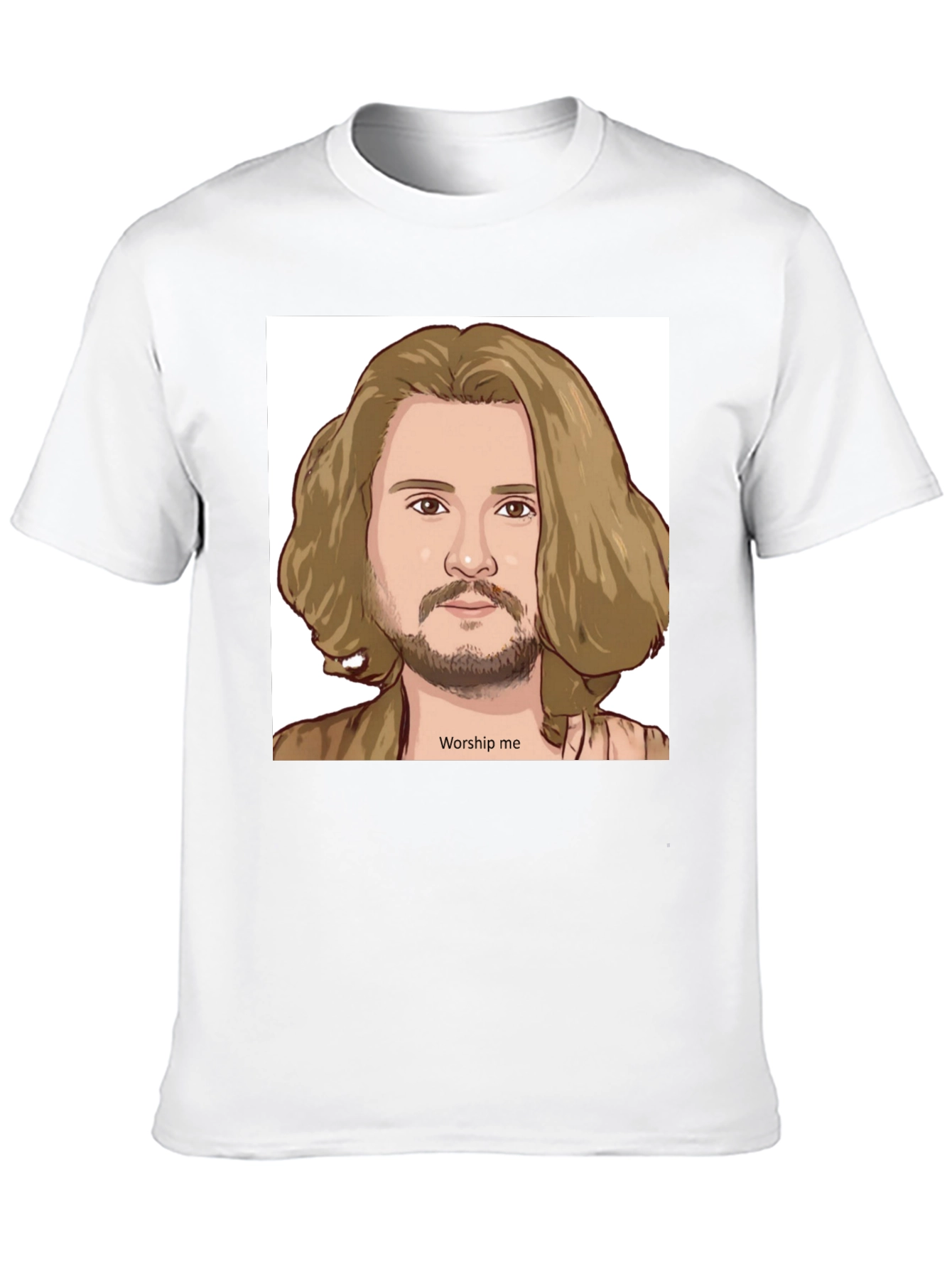 Black Worship Me Cartoon Graphic Tee view 10