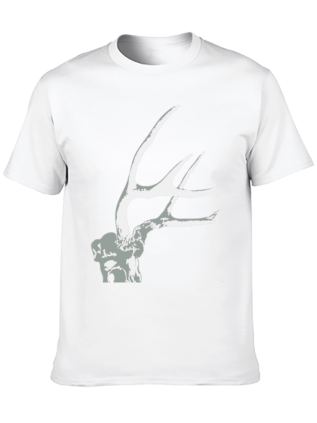 Black Antler Graphic Tee - Black Cotton Casual view 10