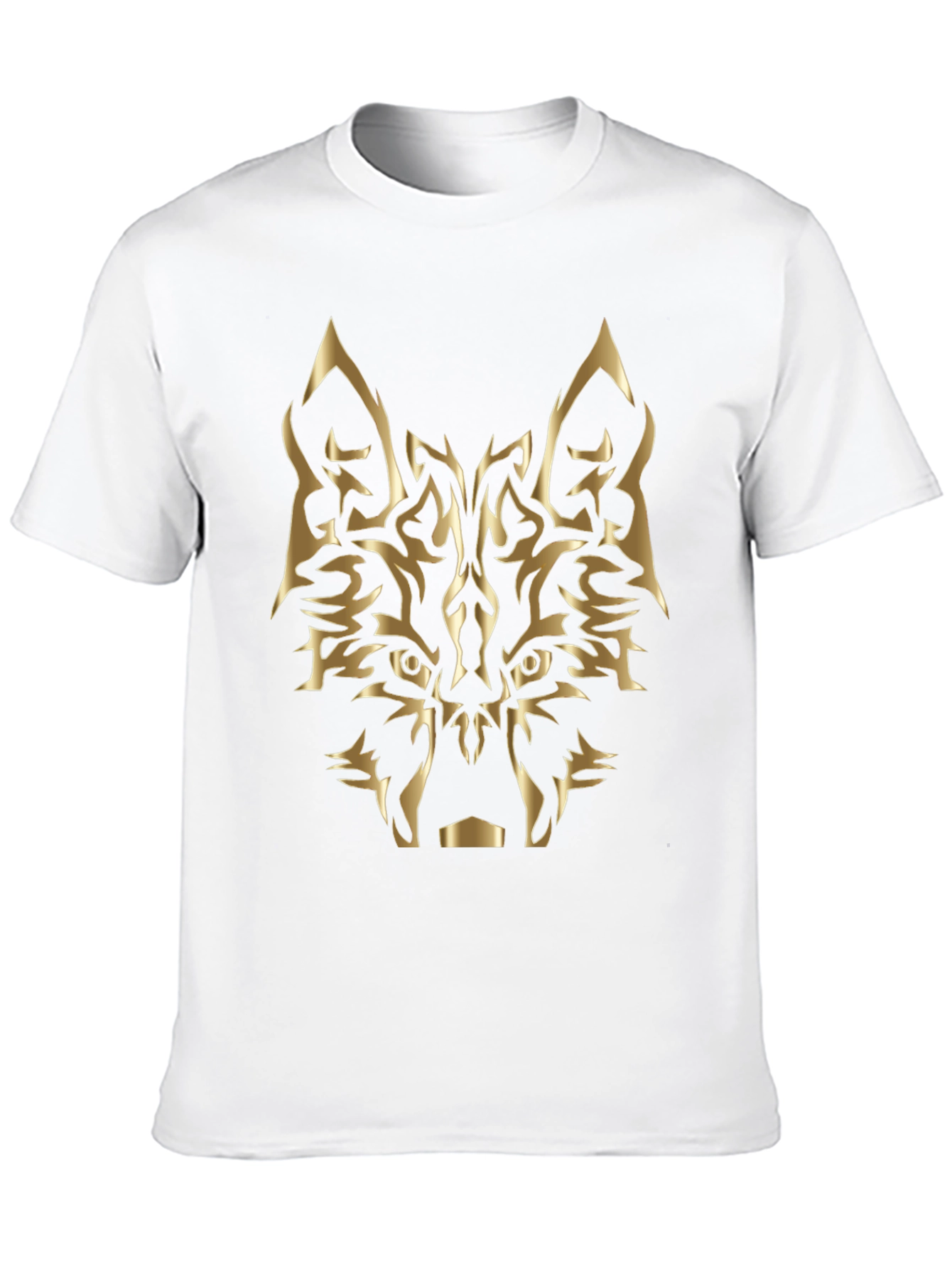 Black Tribal Wolf Graphic Tee - Black view 10