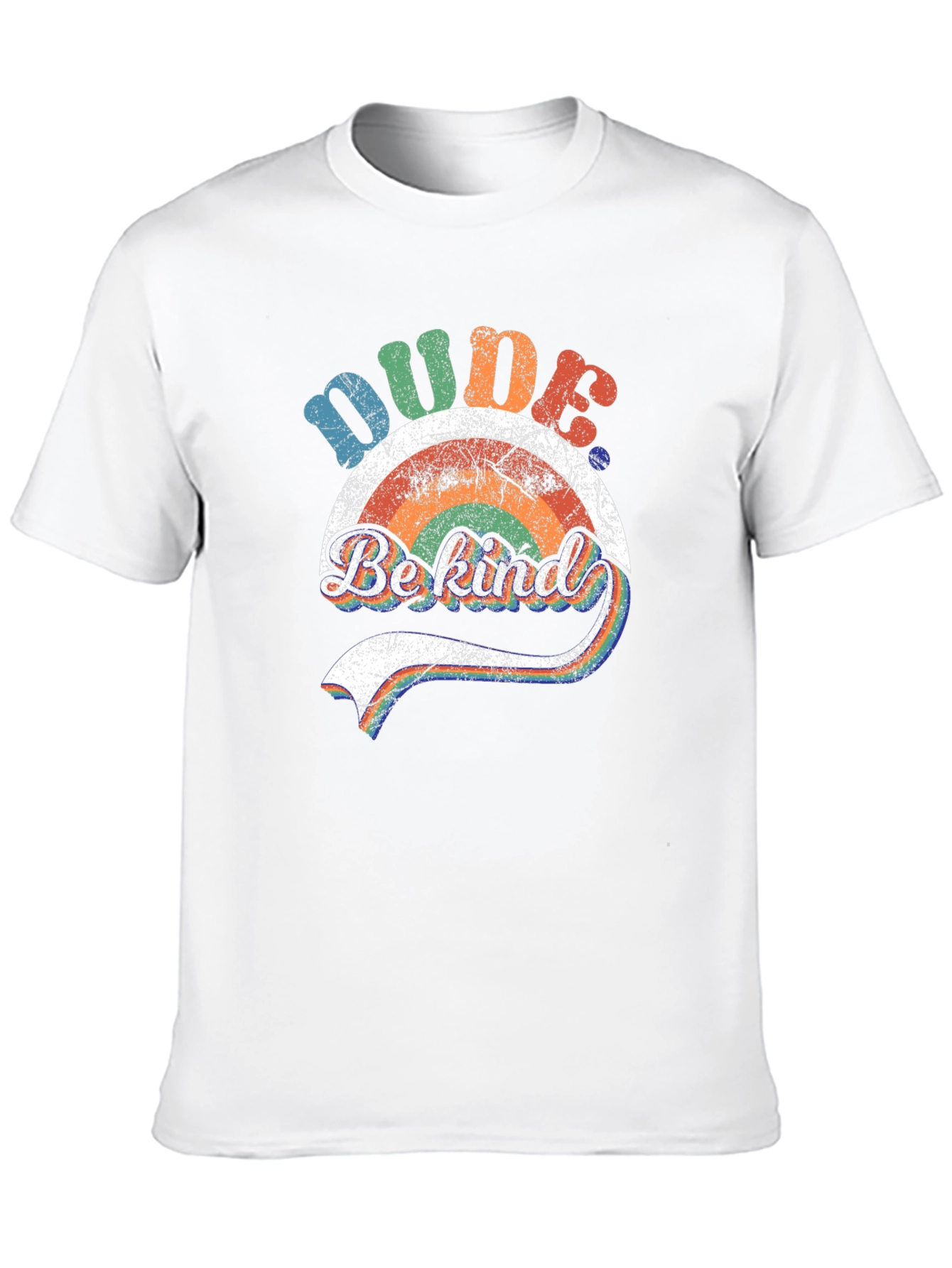 Black Dude Be Kind Rainbow Graphic T-Shirt view 10