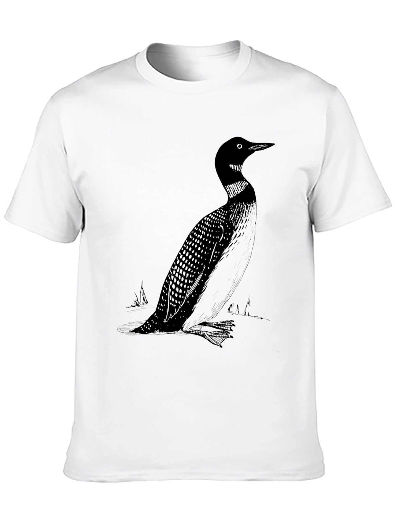 Black Black Loon Graphic Tee - Nature Lover's Shirt view 10