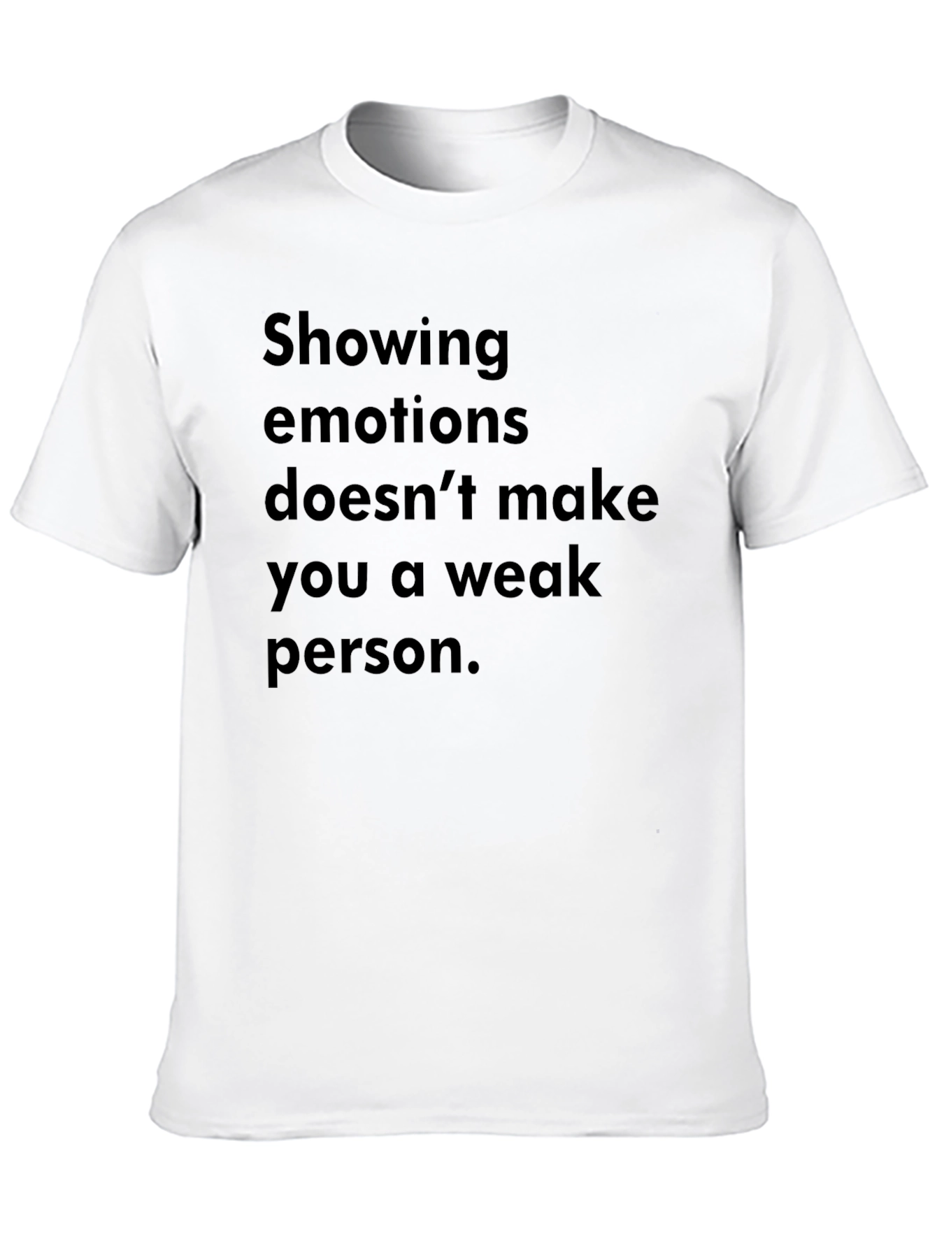 Black Emotional Strength Tee -  Black Crew Neck T-Shirt view 10