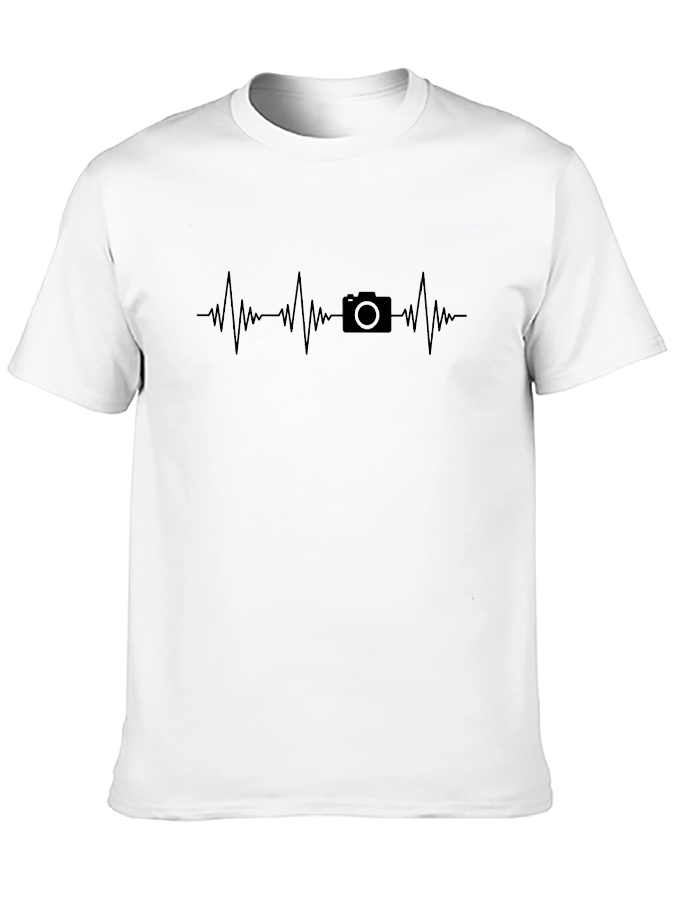 Black Camera Heartbeat T-Shirt - Photographer Gift view 10