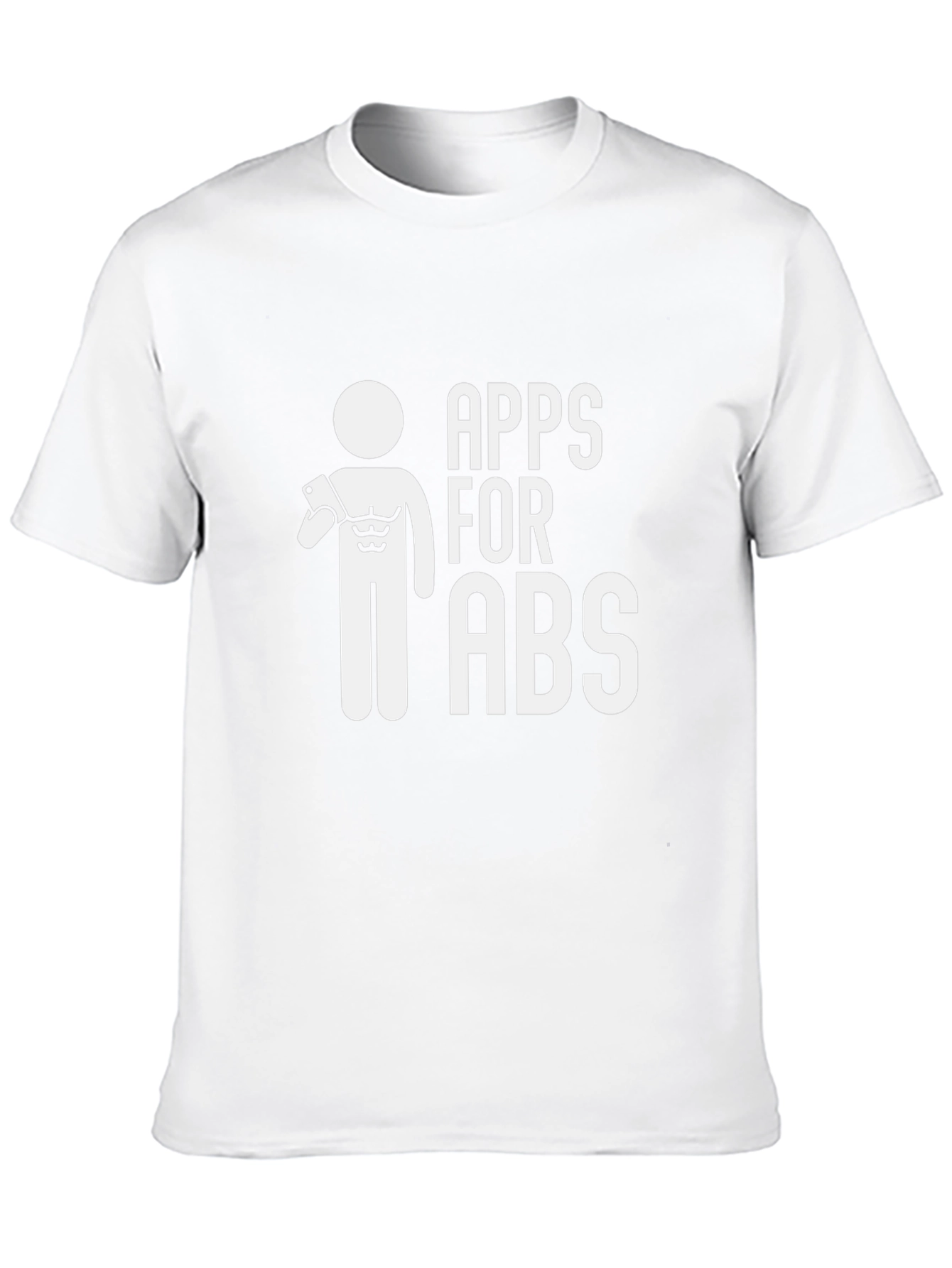 Black Apps for Abs Funny Graphic T-Shirt view 10