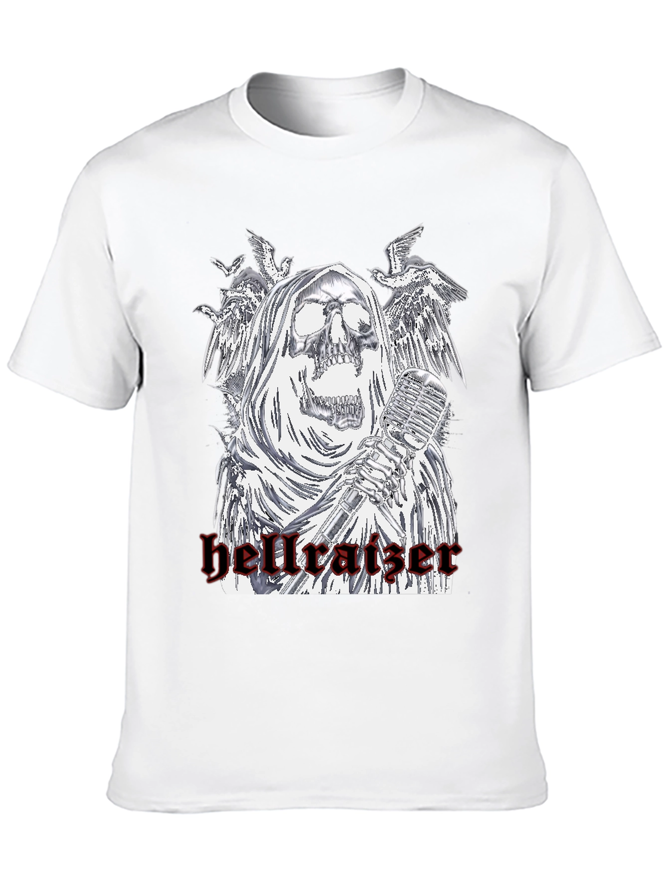 Black Hellraiser Skeleton Graphic T-Shirt - Black view 10