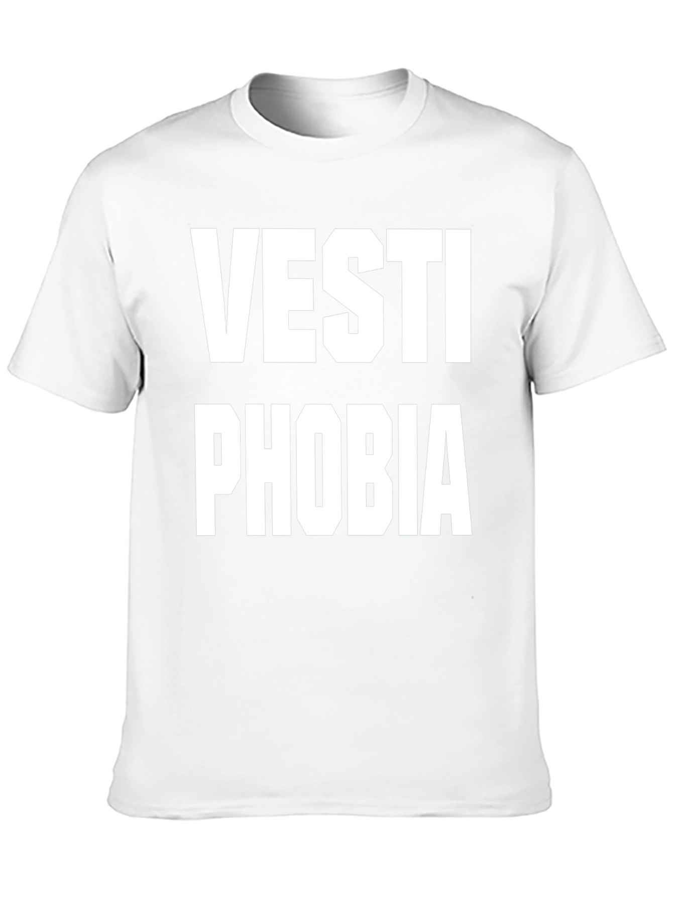 Black Vestiophobia Funny Graphic Tee - Black T-Shirt view 10