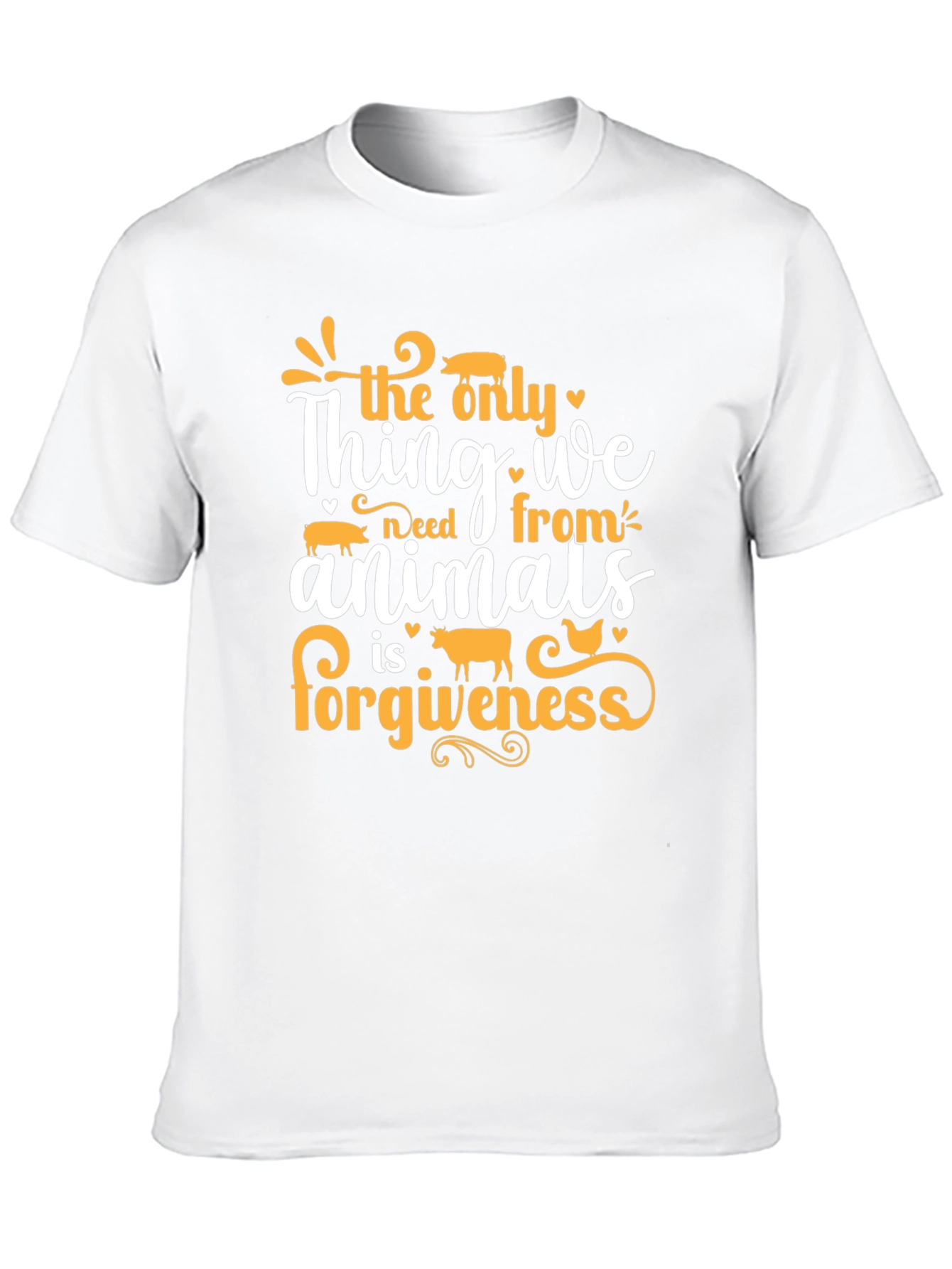 Black Vegan Animal Forgiveness T-Shirt - Unisex view 10