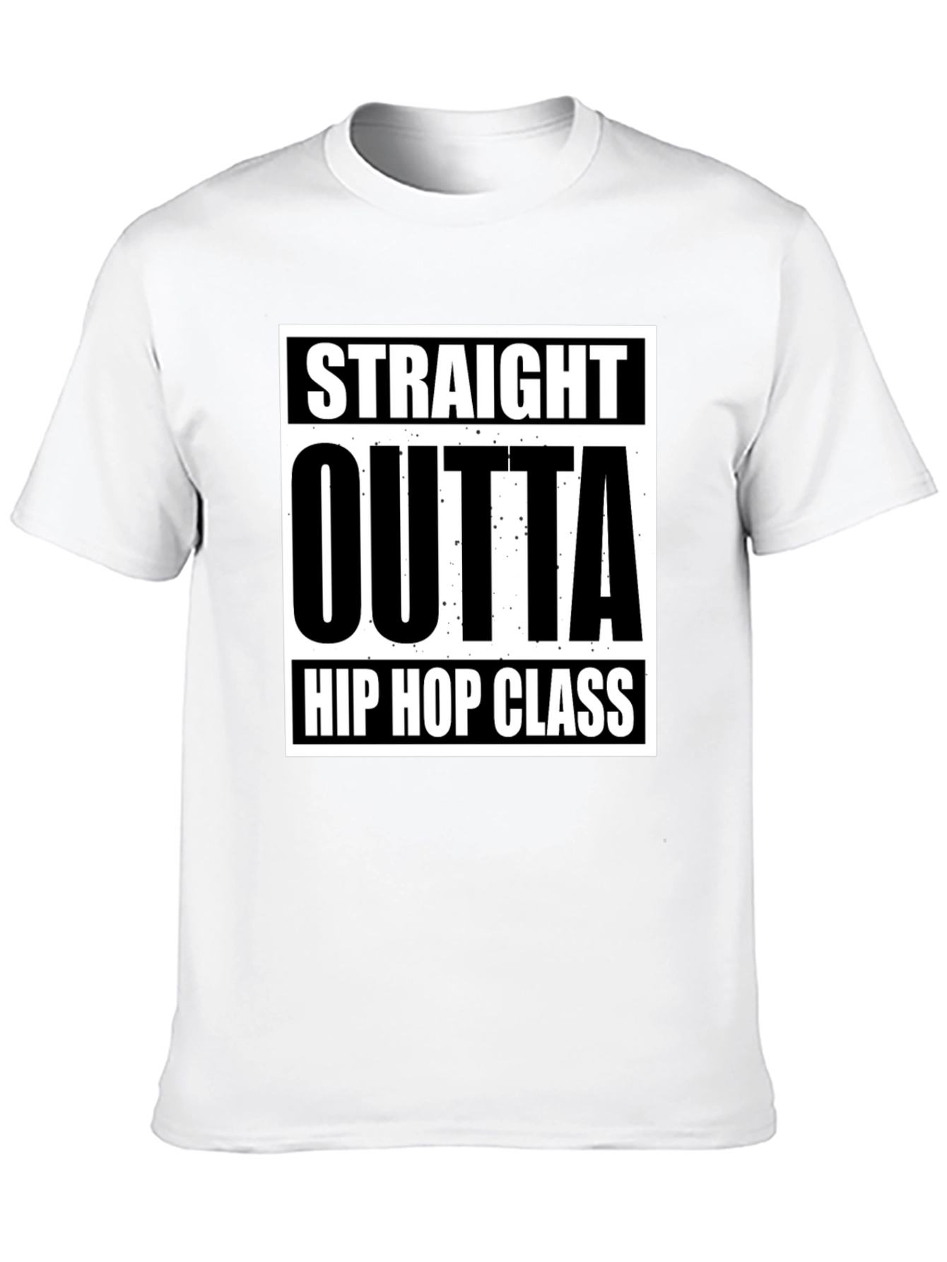 Black Straight Outta Hip Hop Class Black T-Shirt view 10