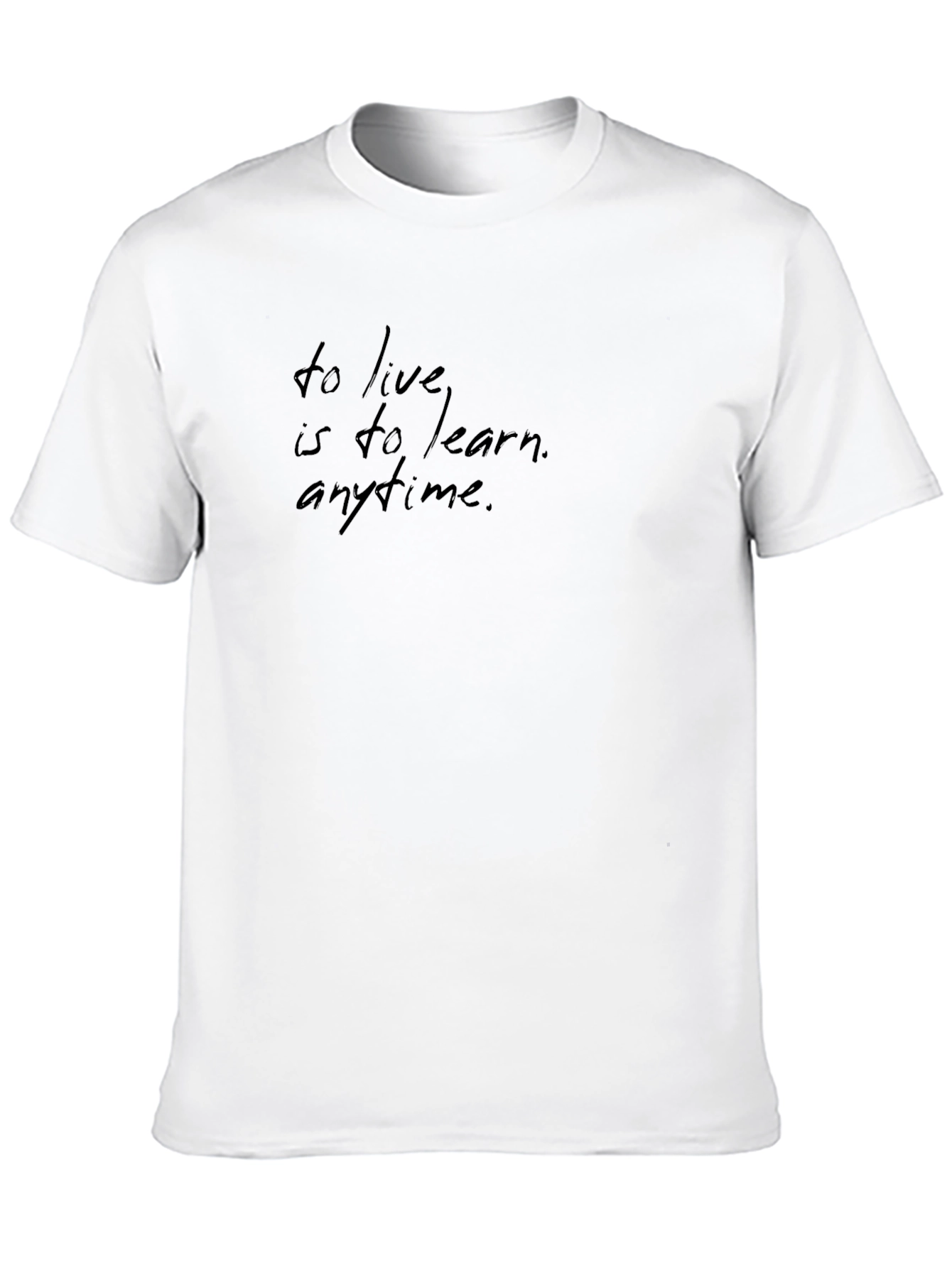 Black Motivational Tee - To Live is to Learn - Black view 10