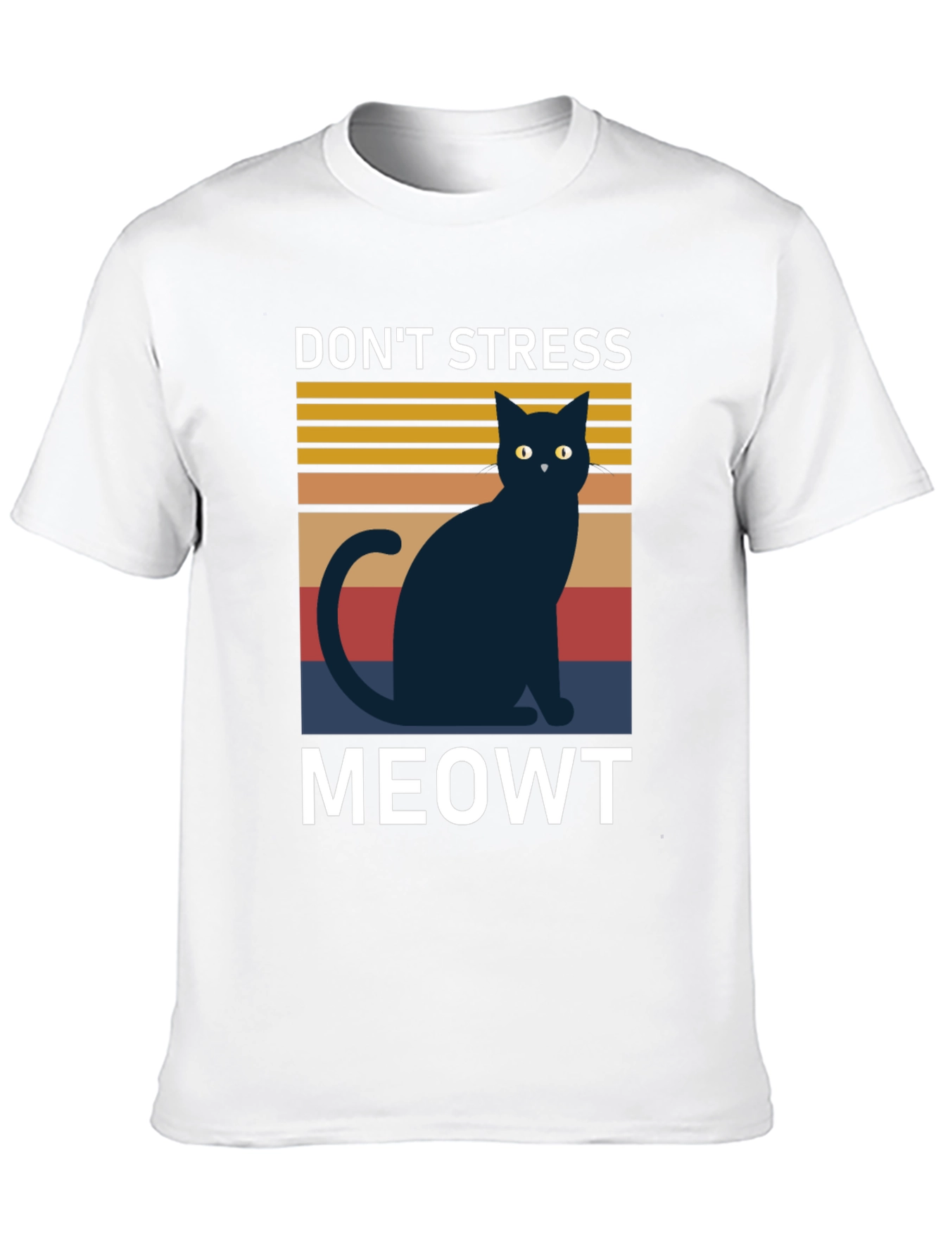 Black Don't Stress Meowt T-Shirt, Cat Lover Tee view 10