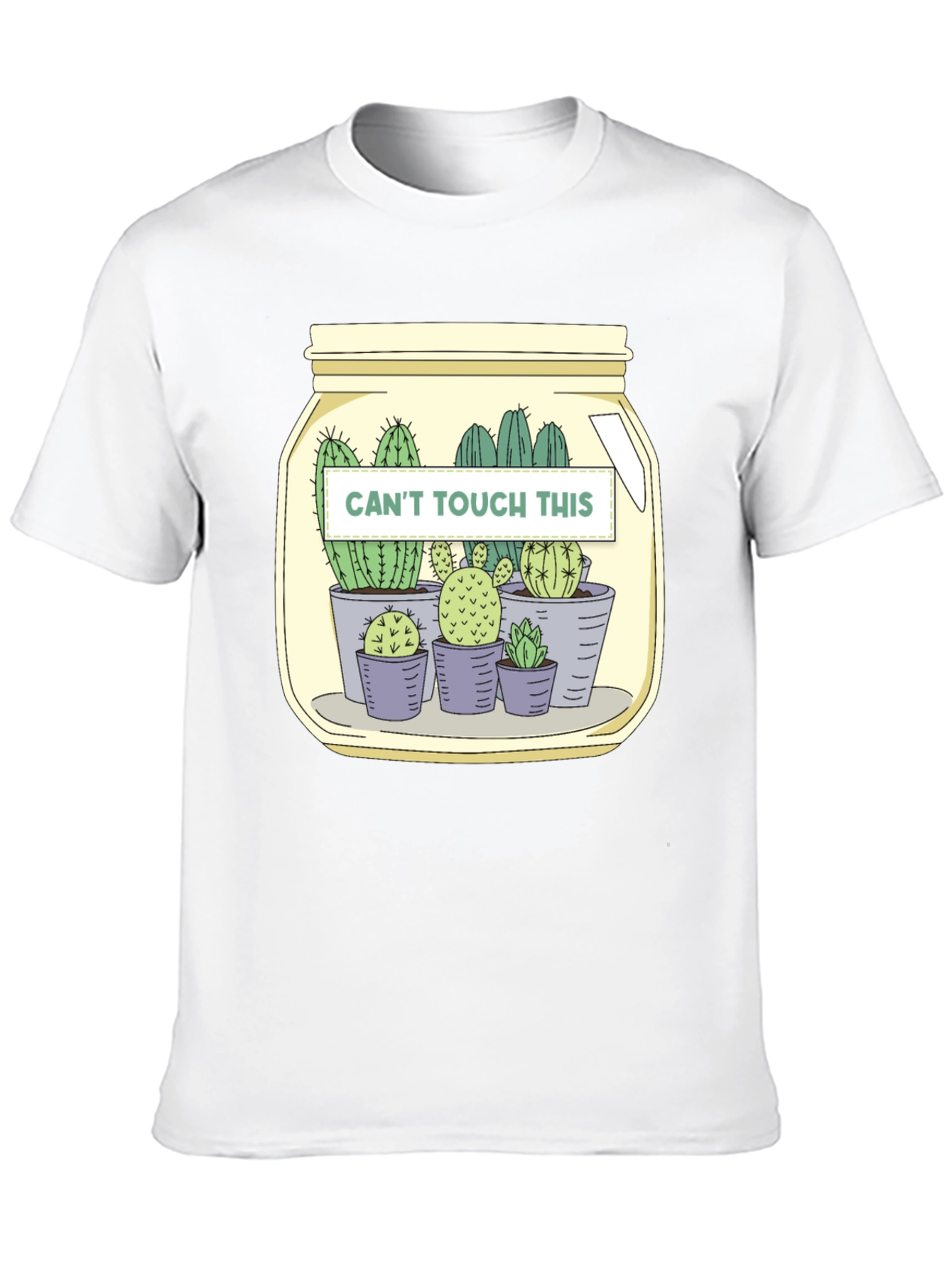 Black Cactus Crew T-Shirt - "Can't Touch This" Graphic Tee view 10