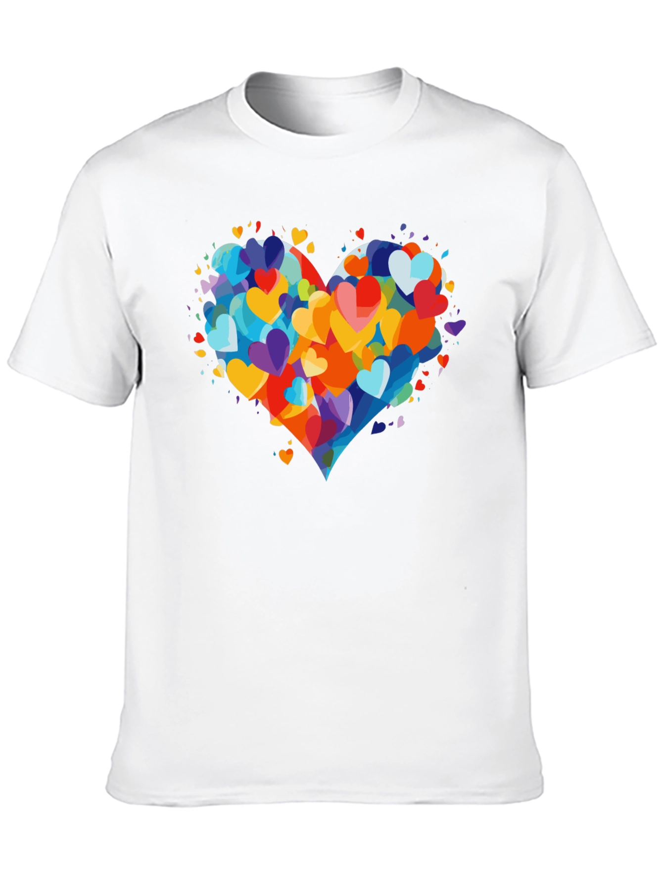 Black Heart Burst T-Shirt - Colorful Love Design view 10