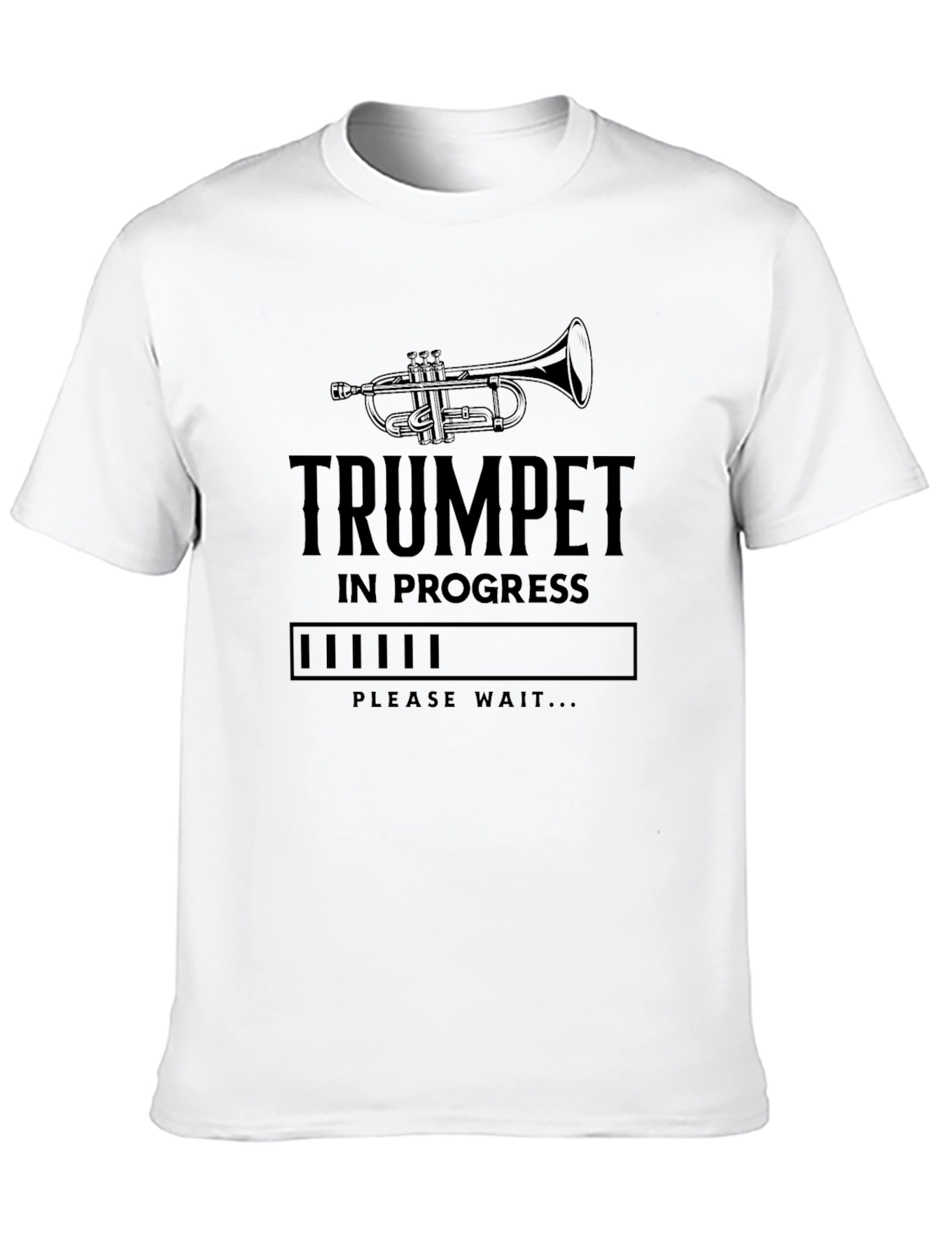 Black Trumpet in Progress T-Shirt - Musician Humor Tee view 10