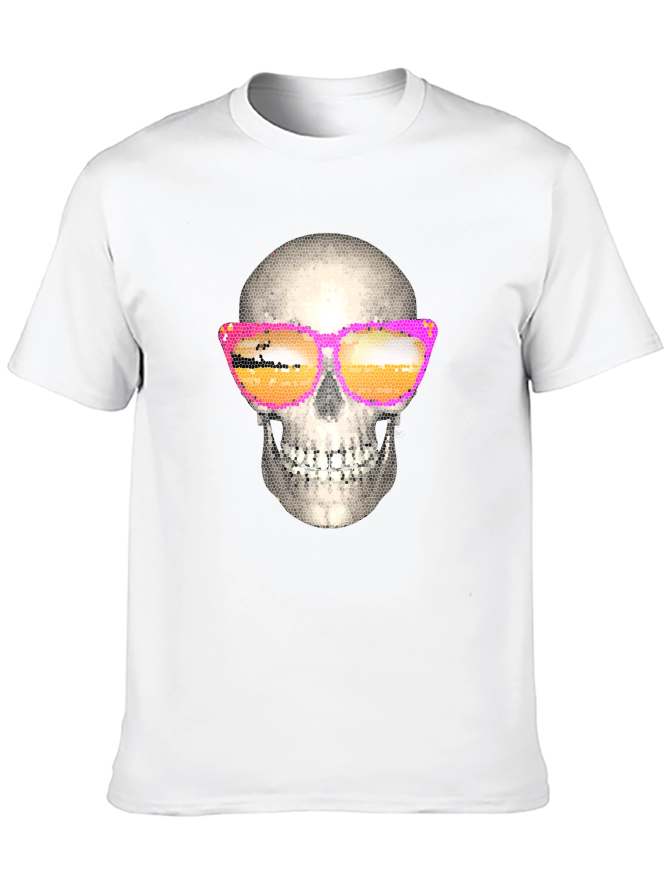 Black Skull in Sunglasses Graphic T-Shirt view 10