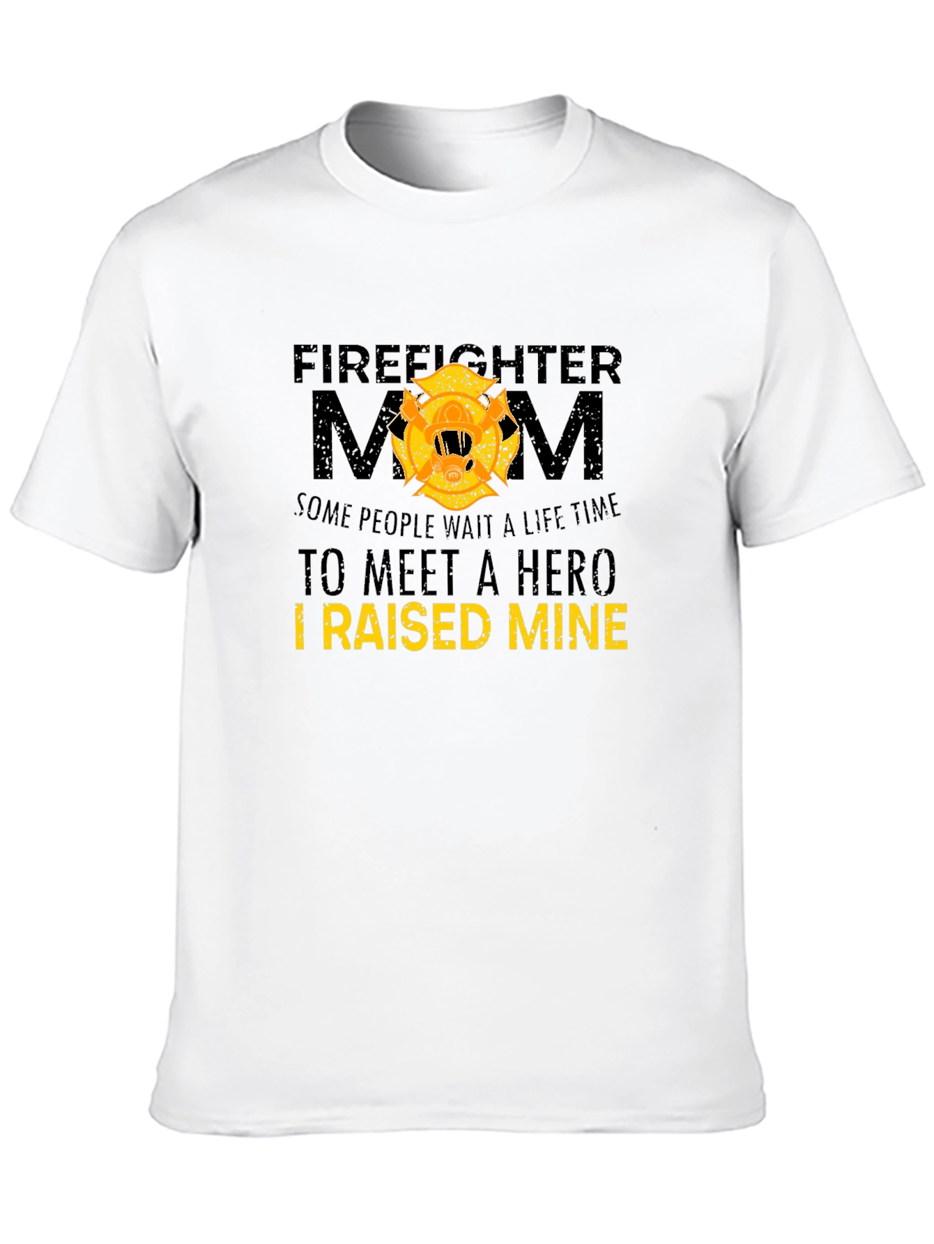 Black Firefighter Mom Graphic T-Shirt - Hero Pride view 10
