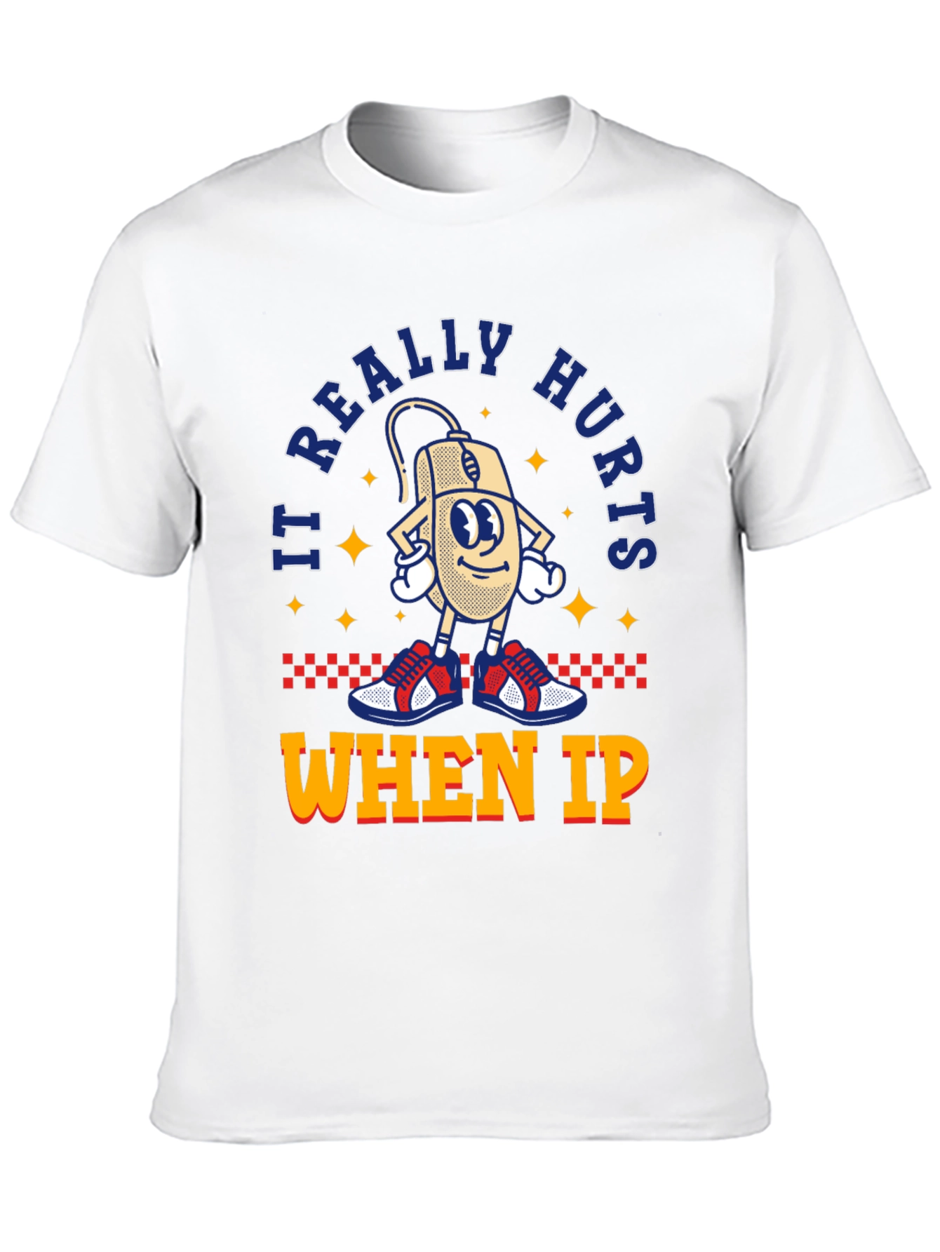 Black It Really Hurts When IP Retro T-Shirt view 10