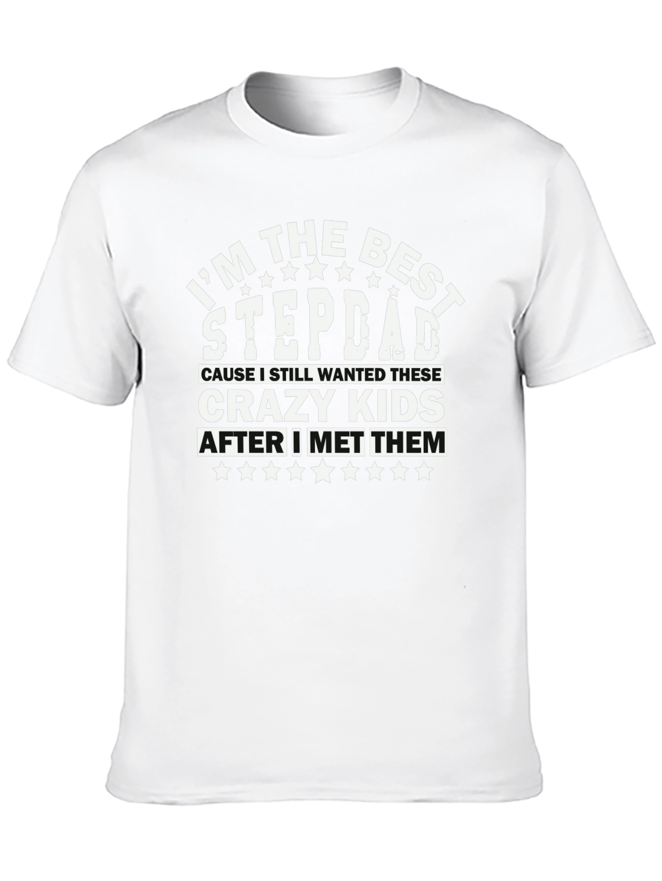 Black Best Stepdad T-Shirt - Funny Family Tee view 10